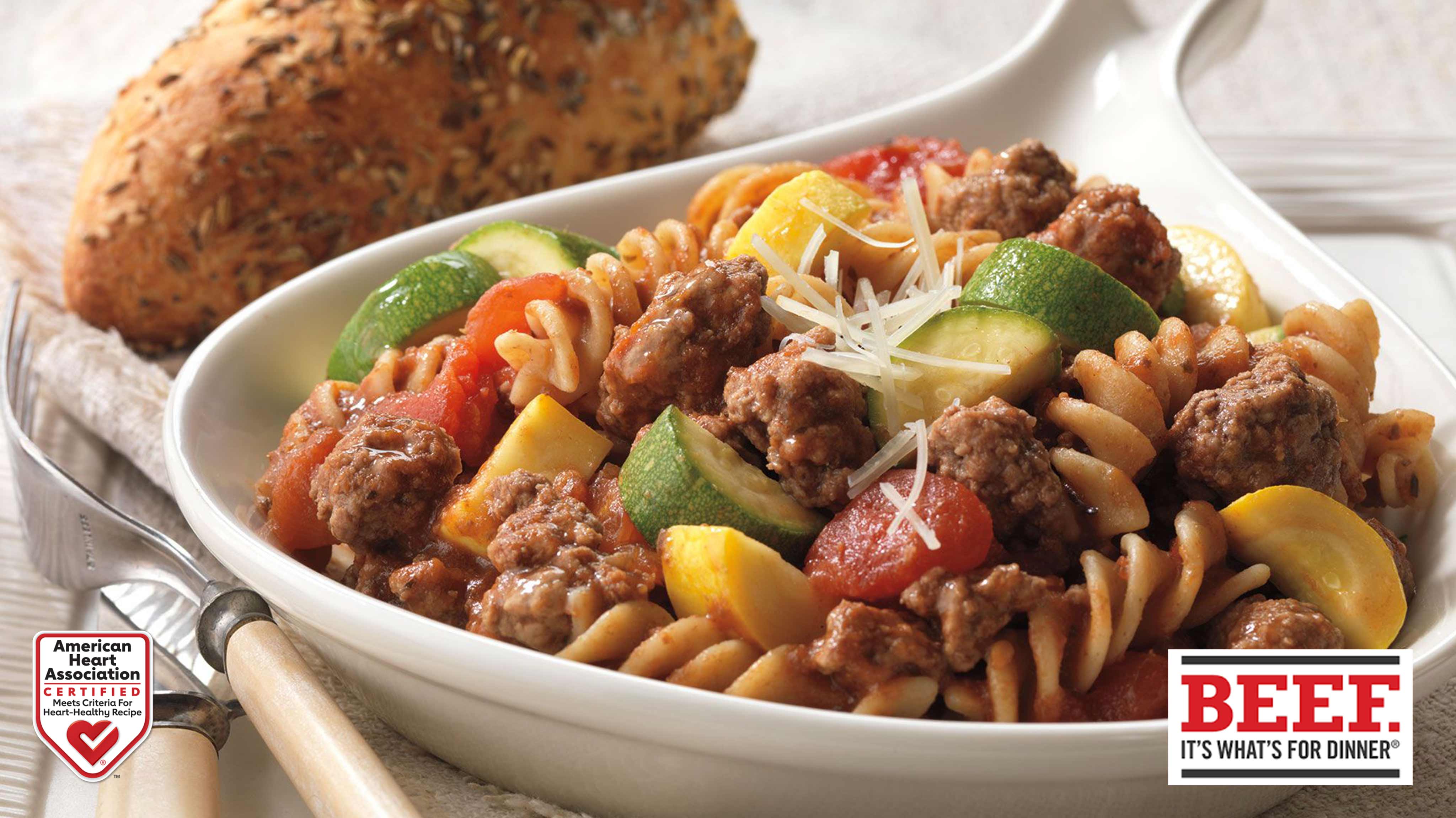 Ground Beef & Pasta Skillet