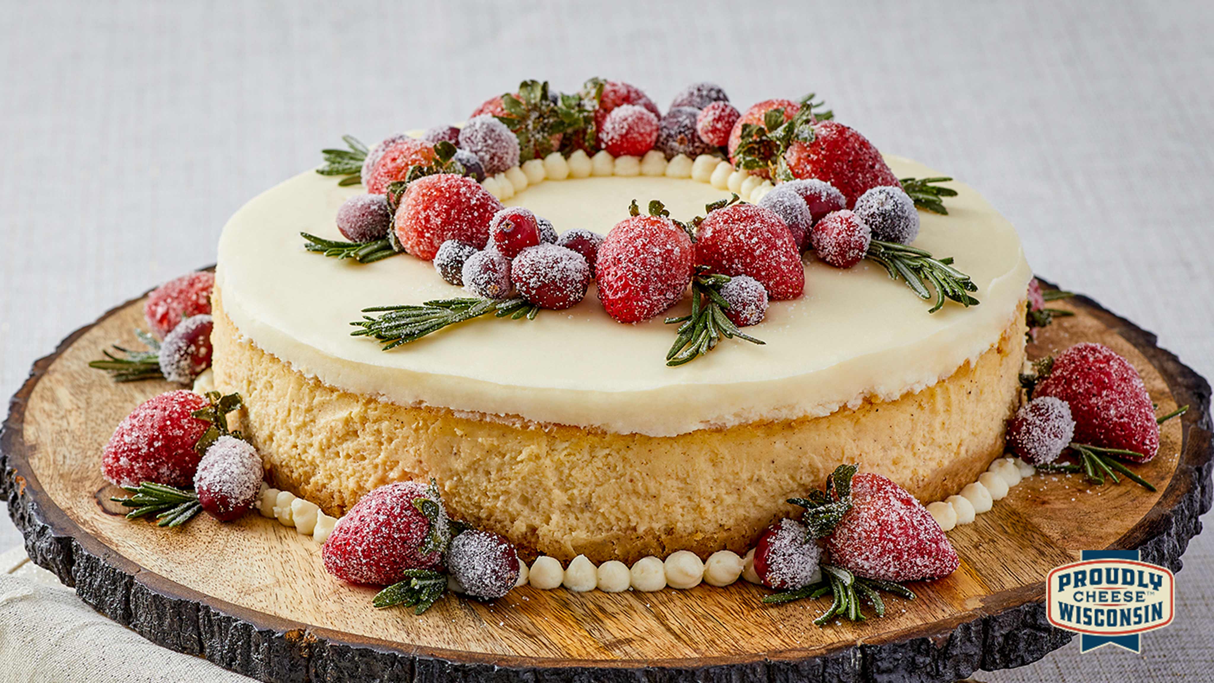 Image for Recipe Holiday Eggnog Cheesecake