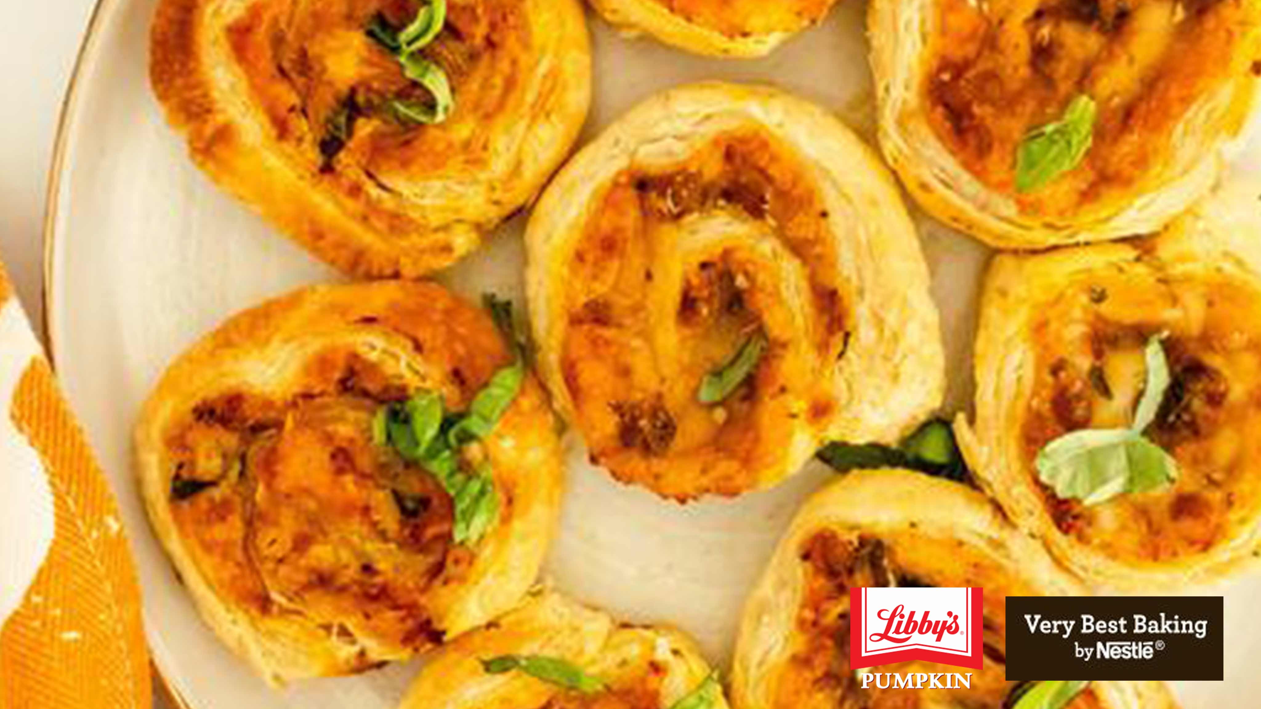 Image for Recipe Cheesy Pumpkin Appetizer Puffs