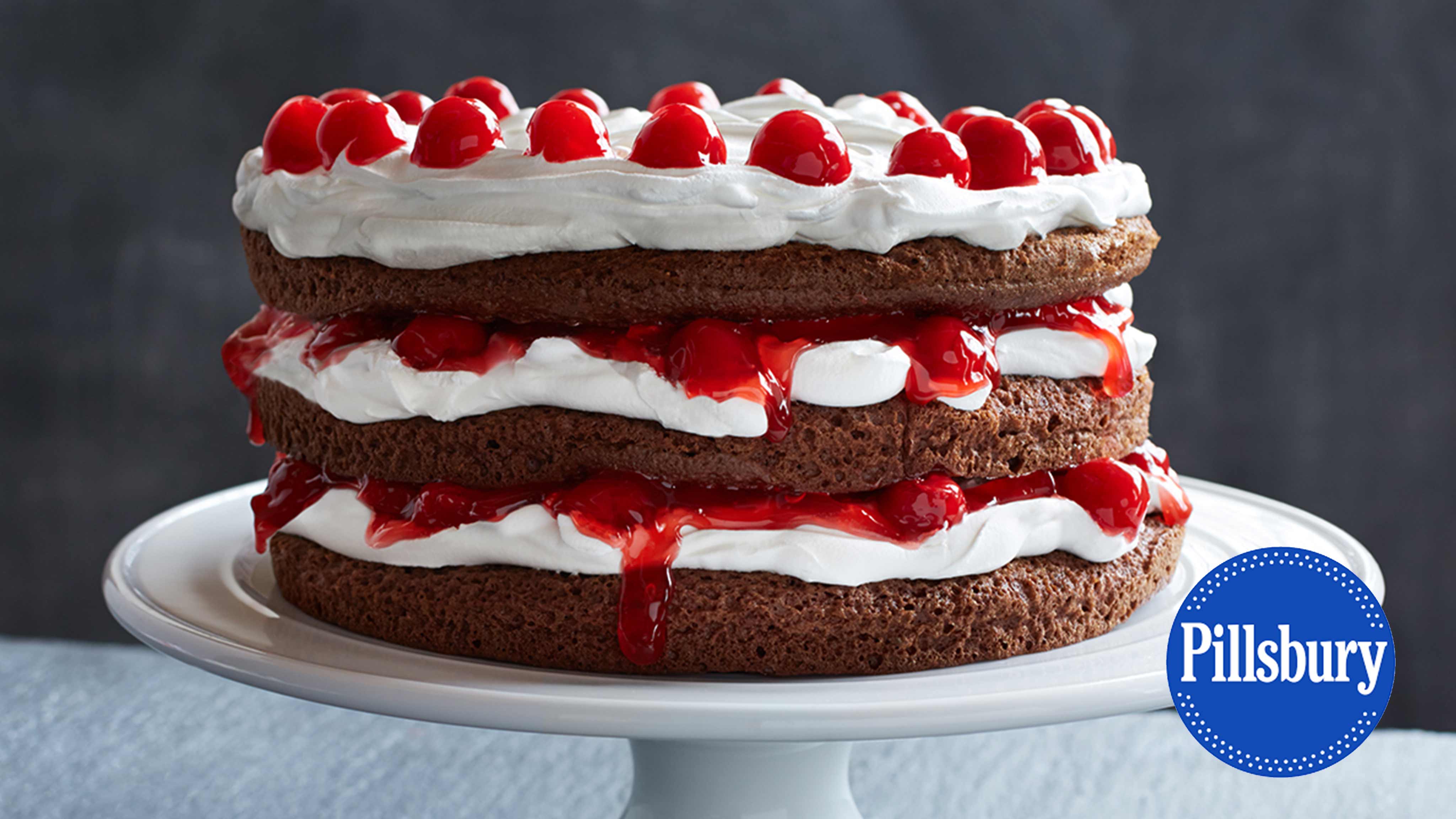 Chocolate Cherry Upside Down Cake. So quick & easy to prepare!