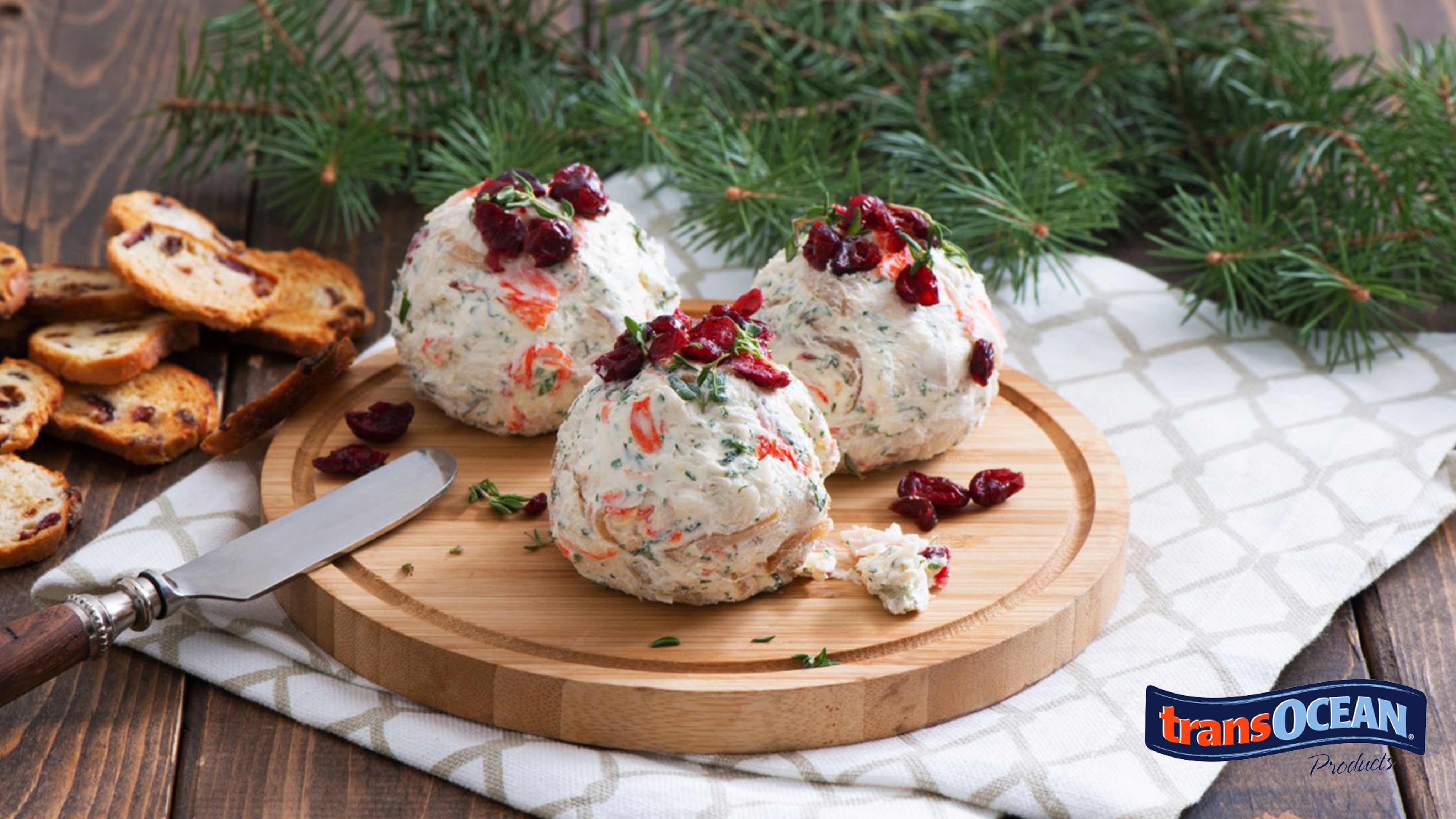 Image for Recipe Seafood and Crab Holiday Cheese Ball