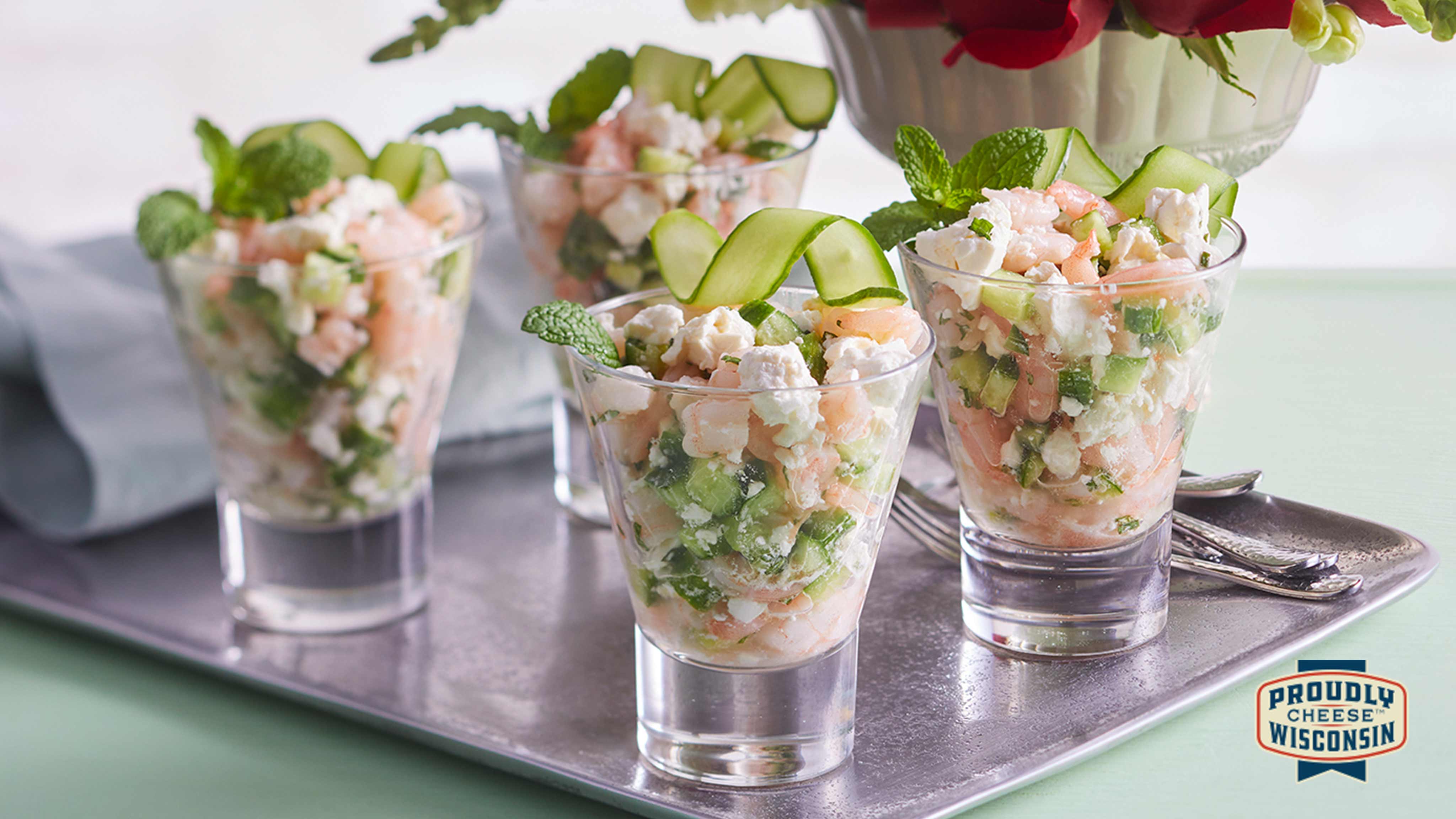 Image for Recipe Marinated Shrimp, Feta and Cucumber Salad