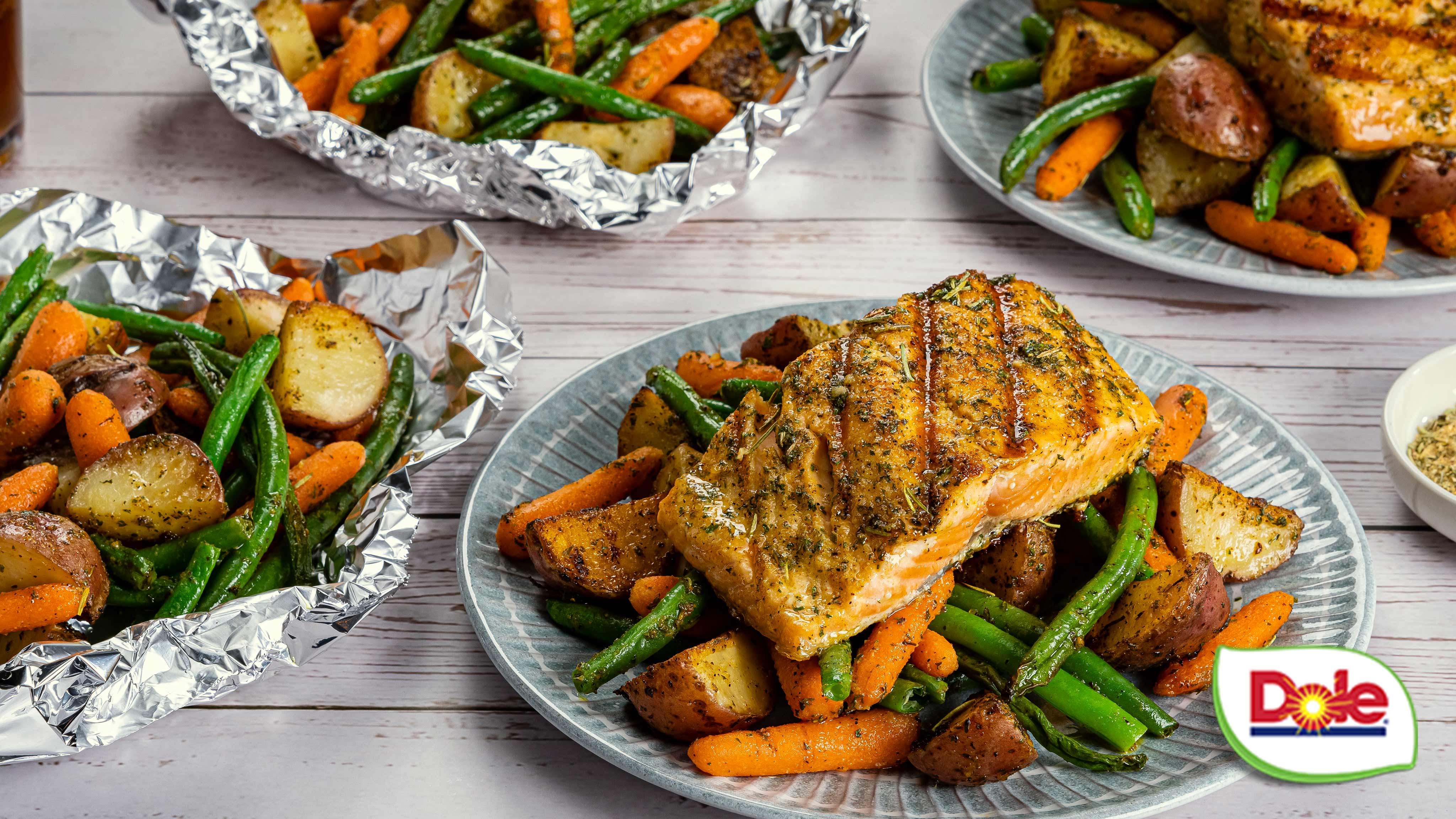 Image for Recipe Herb Salmon and Foil Pack Grillers