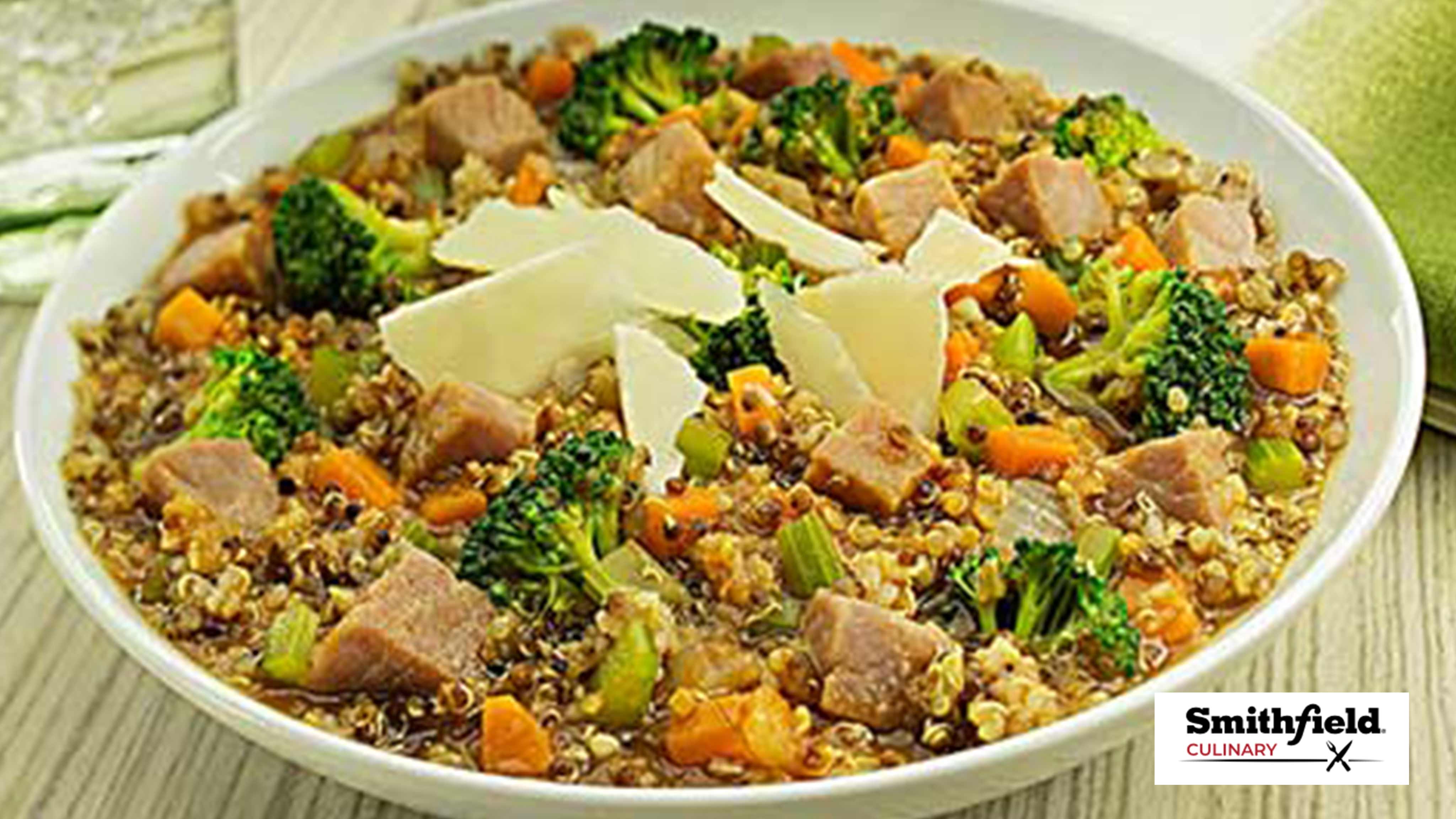 Image for Recipe Ham and Broccoli Quinoa Stew