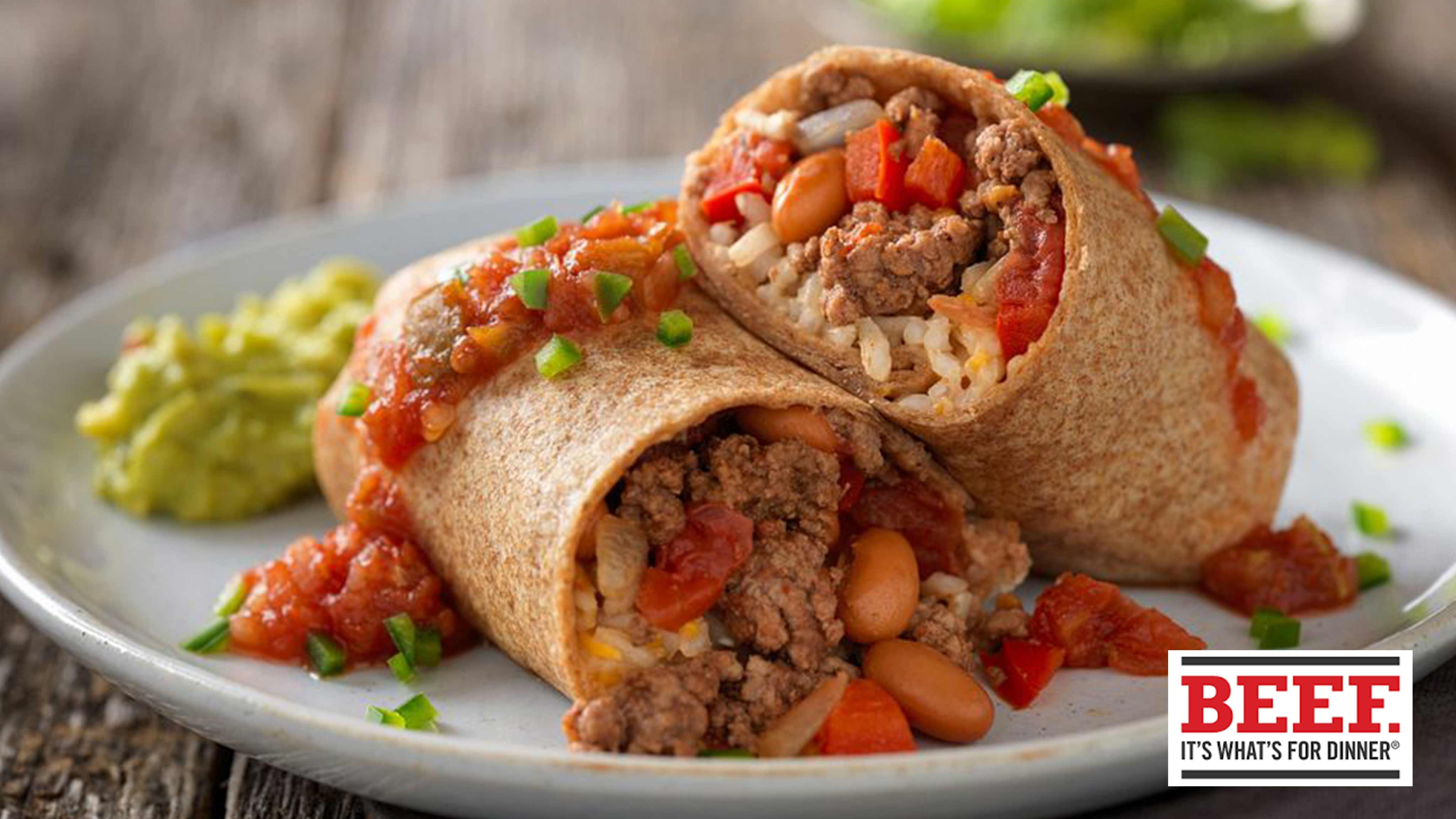 Image for Recipe Beef and Cheese Burritos
