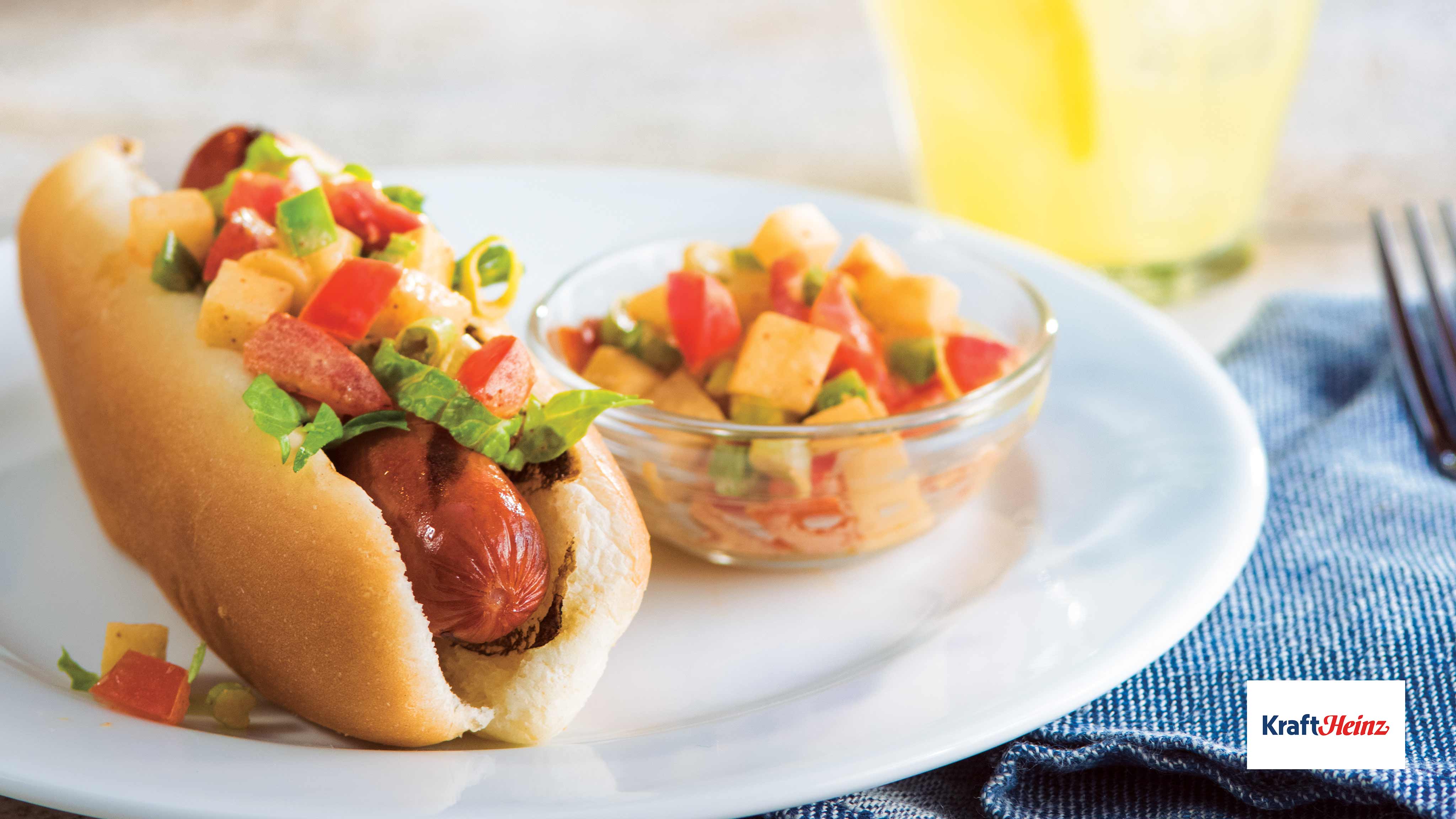 Image for Recipe Grilled Hot Dogs with Spicy Jalapeno Topping