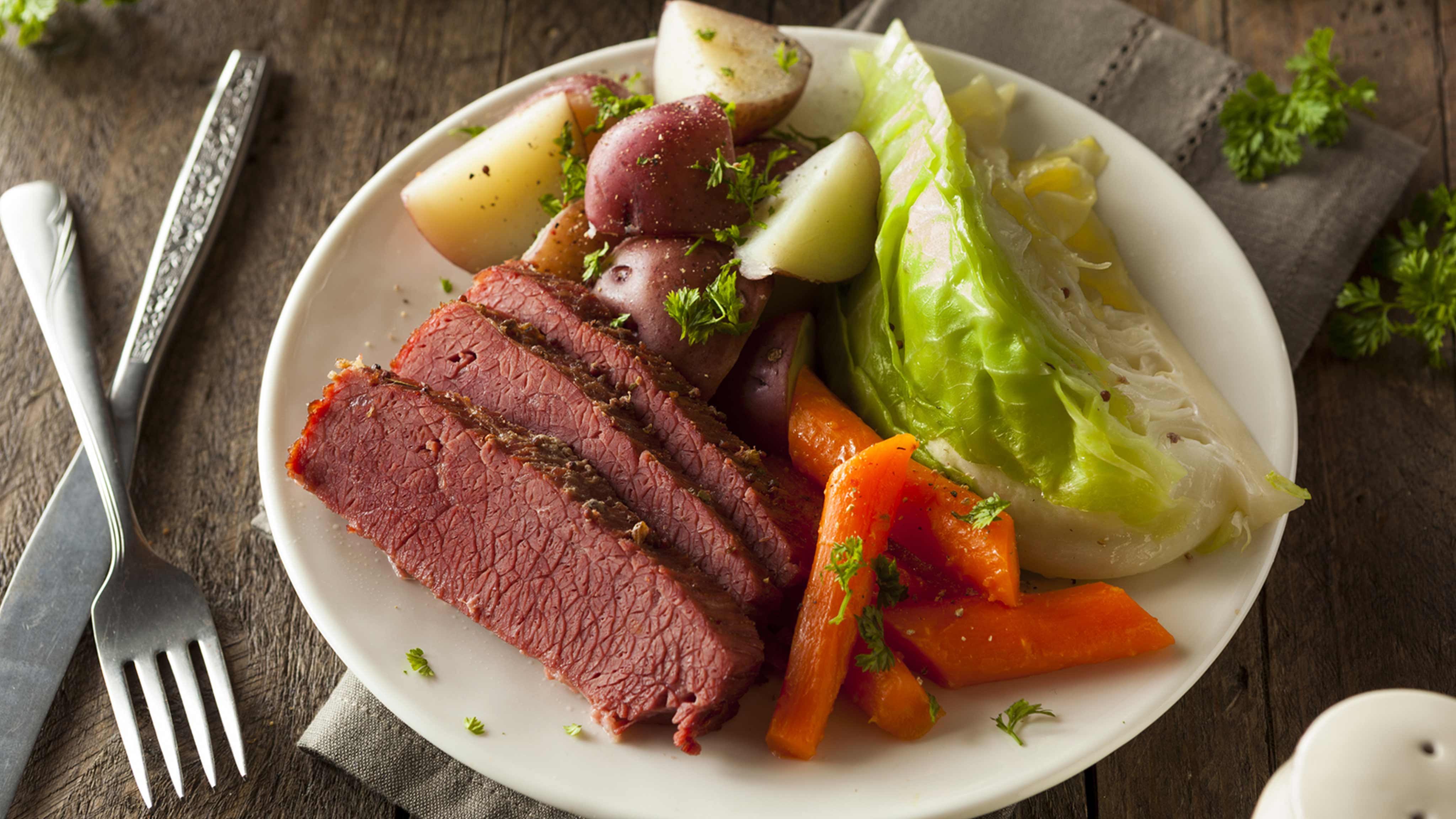 Rays Food Place - Recipe: Homestyle Corned Beef and Cabbage with Red ...