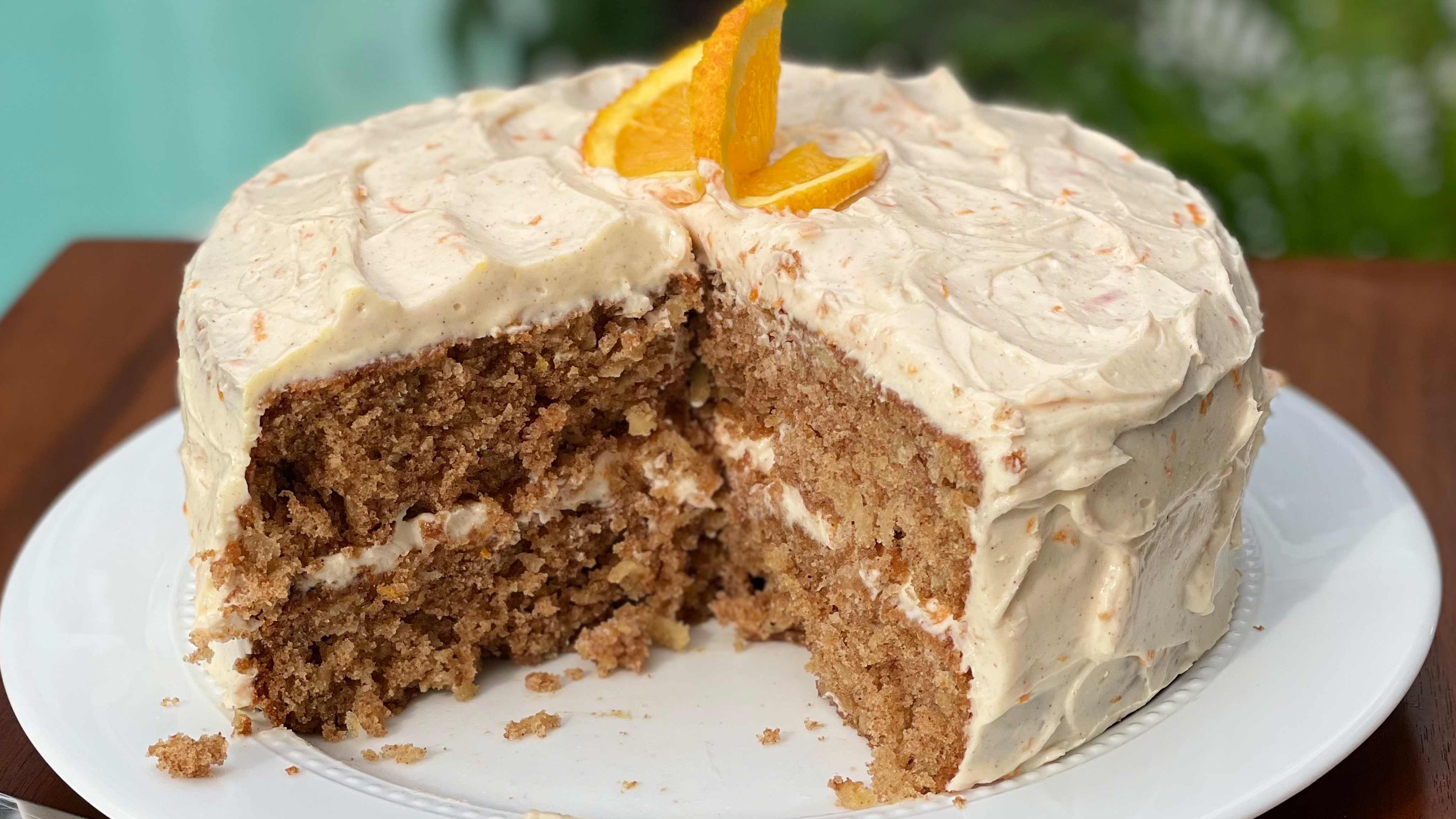 Apple Pecan Cake with Maple Glaze - April J Harris