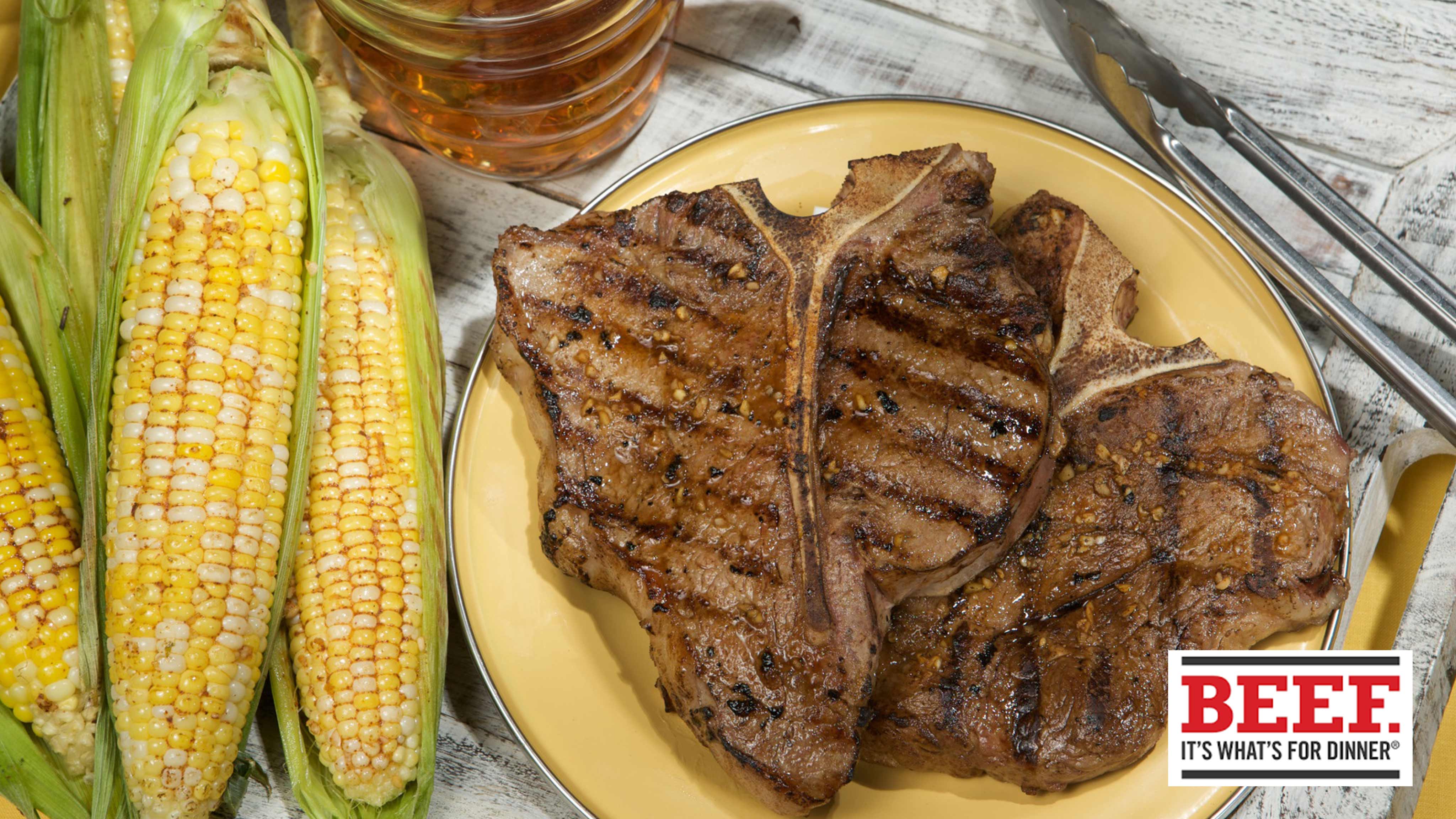 Image for Recipe Santa Fe Grilled Beef Steaks and Corn