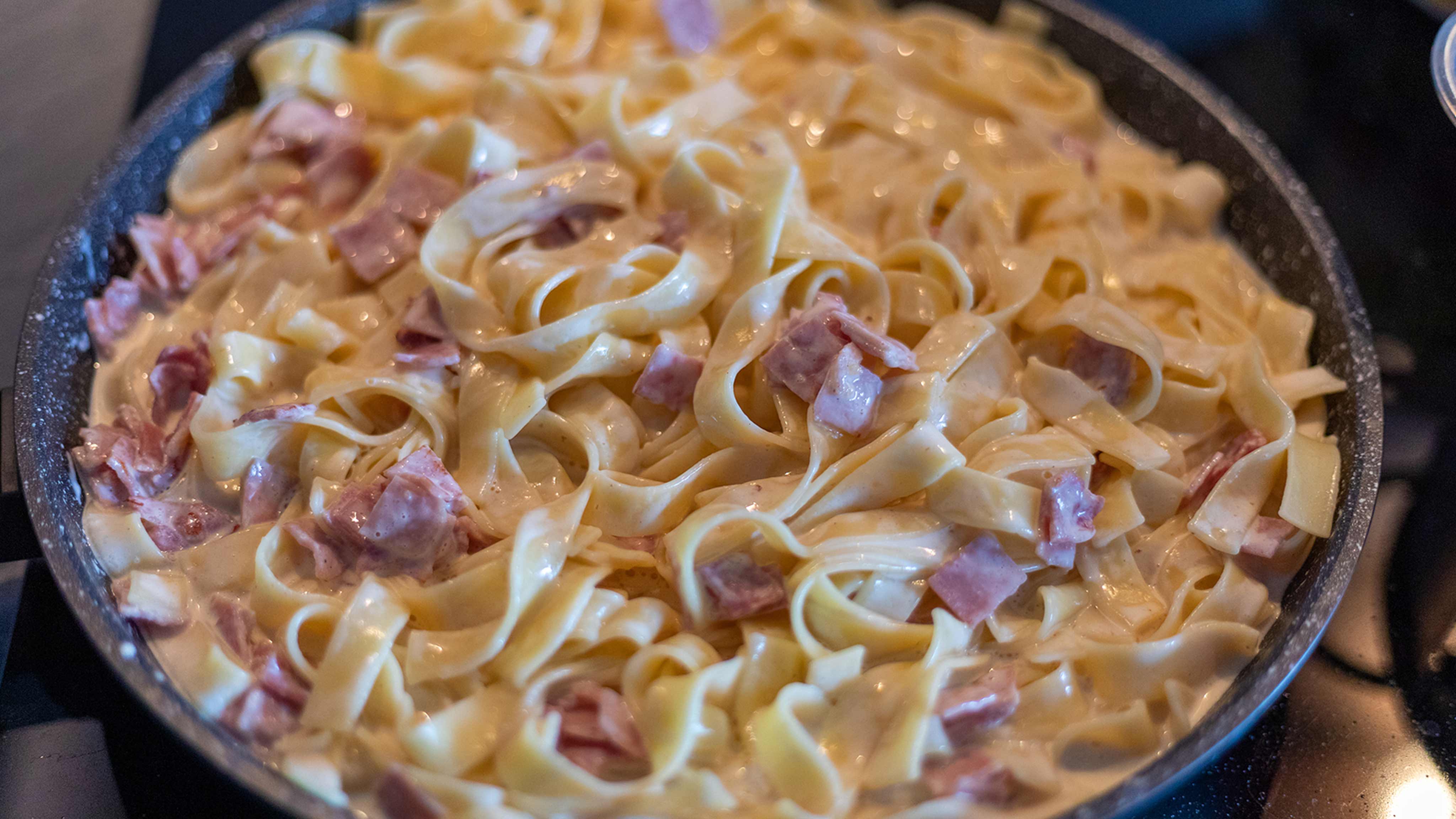 Image for Recipe Fettucine with Ham and Mascarpone