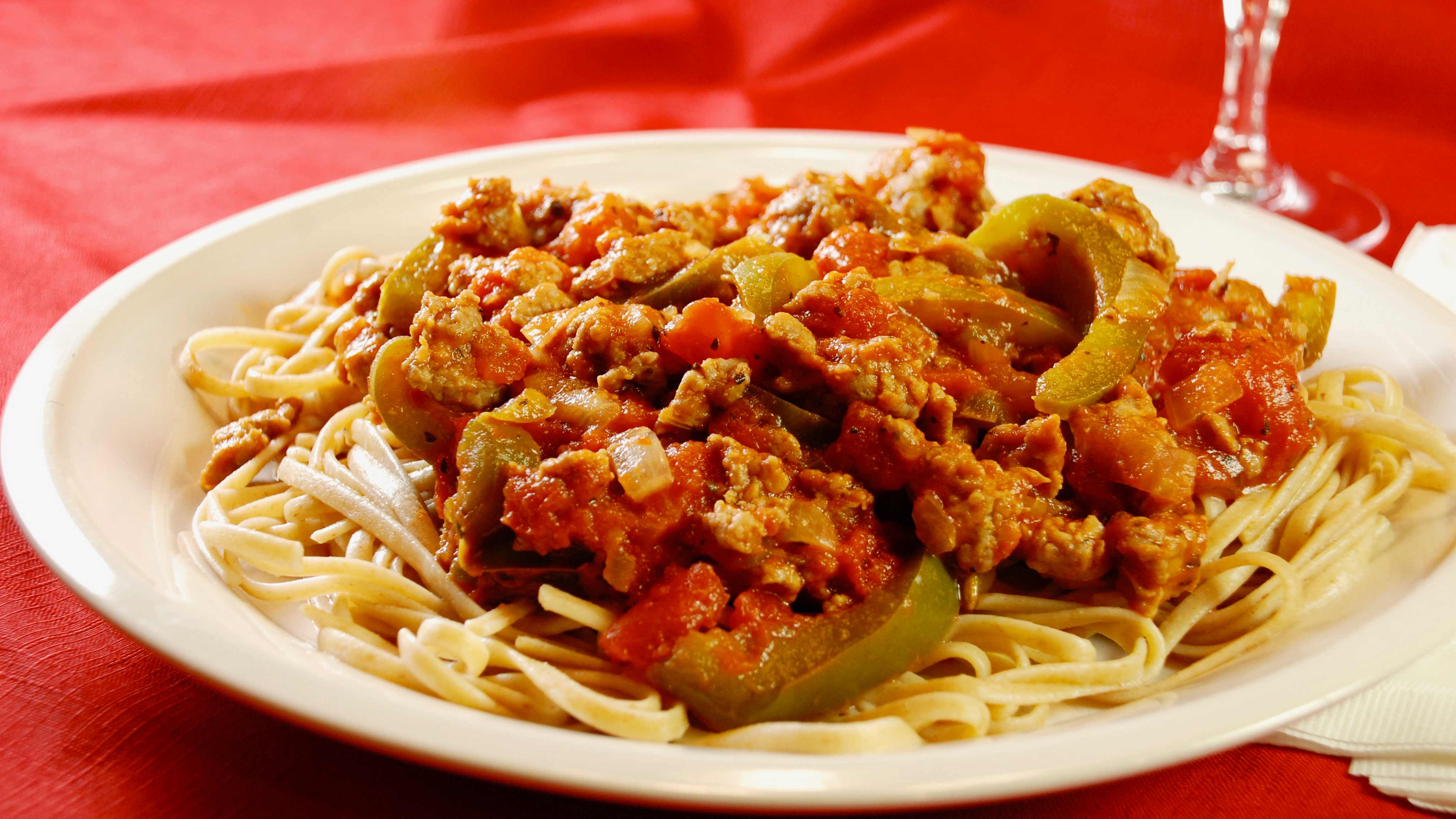Image for Recipe Linguine with Italian Sausage and Peppers