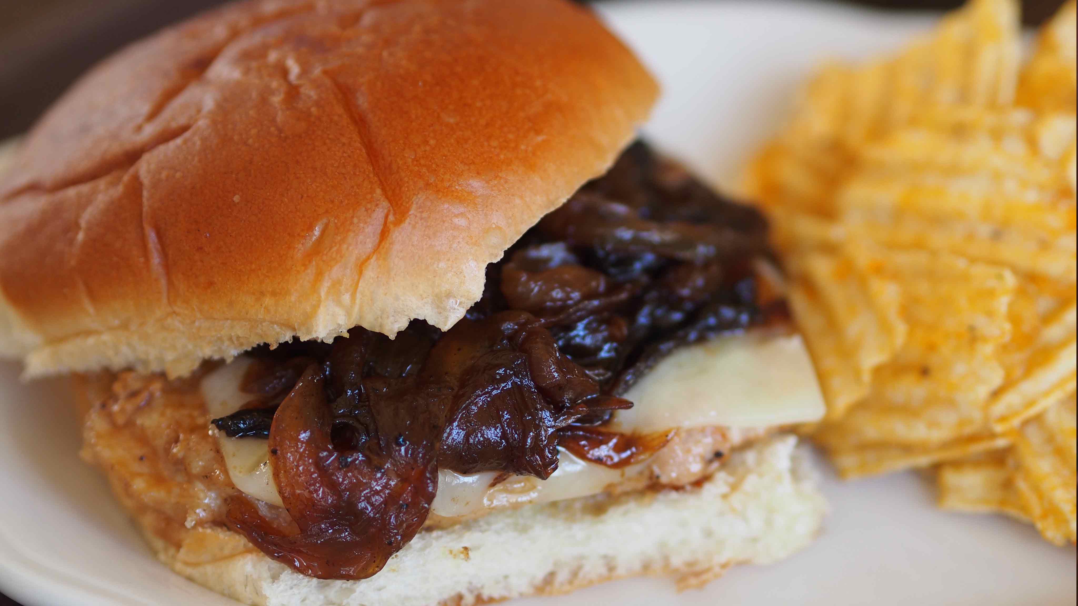 Rays Food Place - Recipe: Pan Fried Pork Sandwich with Caramelized Onions