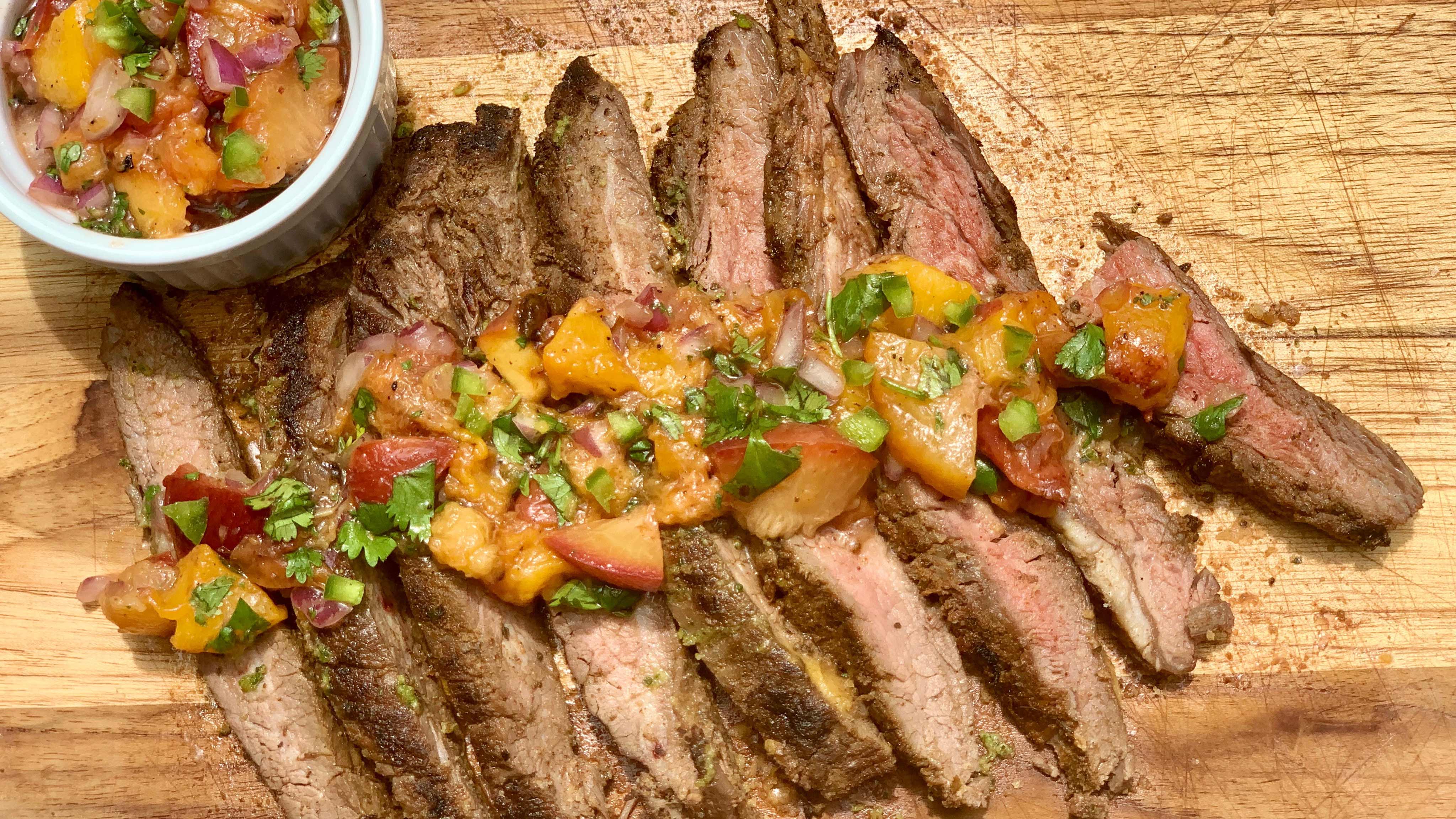 Image for Recipe Flank Steak with Peach Plum Nectarine Salsa