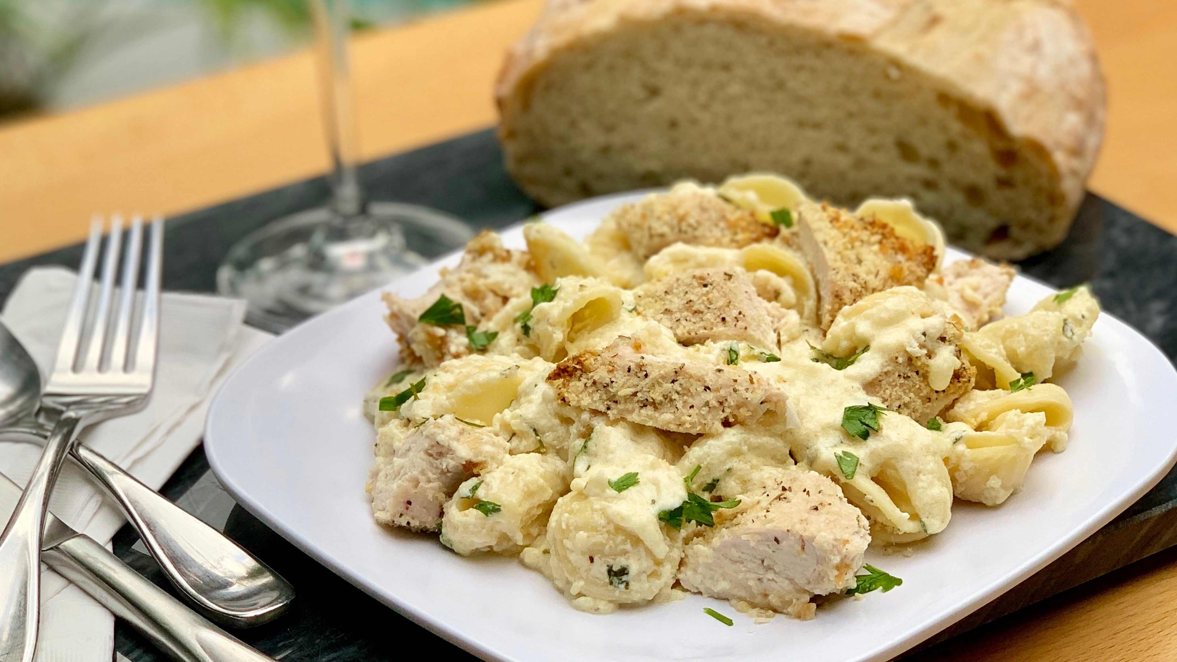 Image for Recipe Italian Chicken with Alfredo Orecchiette