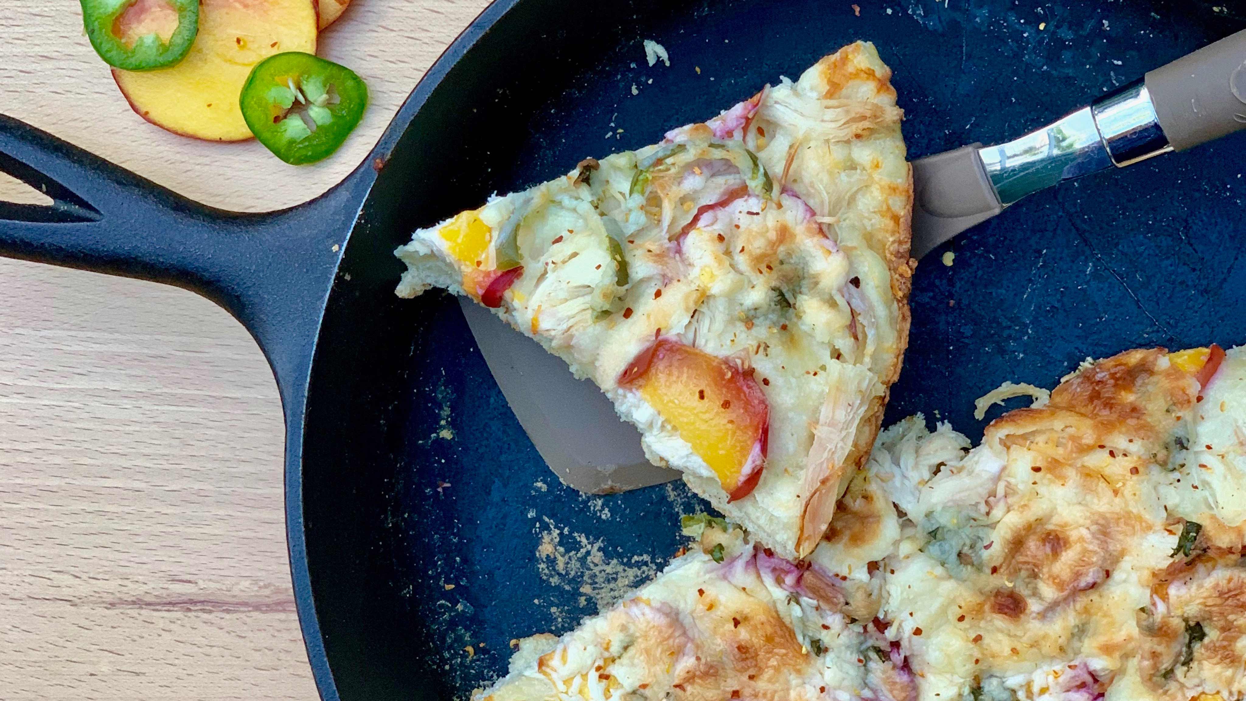 Image for Recipe Rotisserie Chicken and Nectarine Pizza