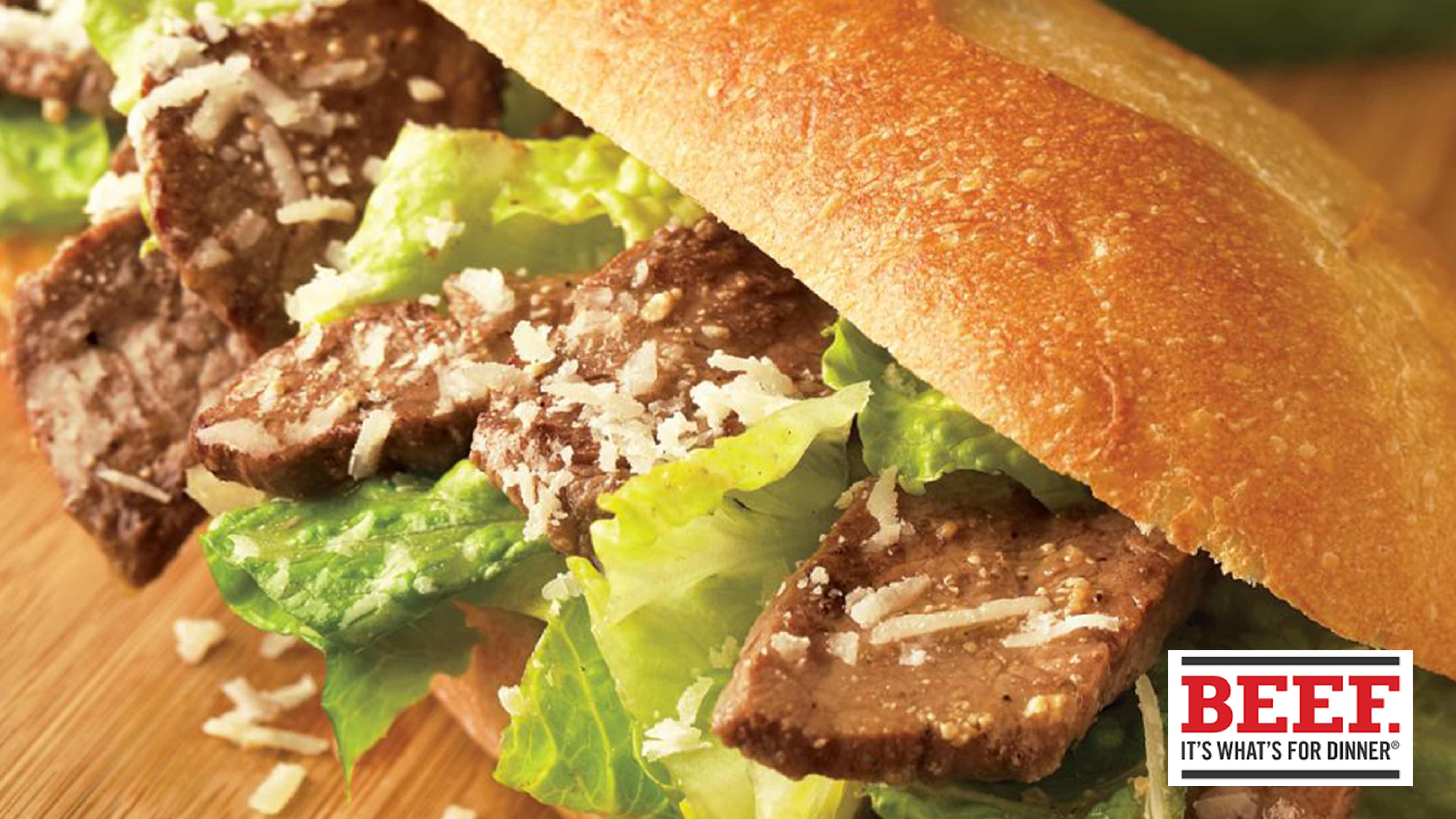 Image for Recipe Caesar Steak Sandwiches