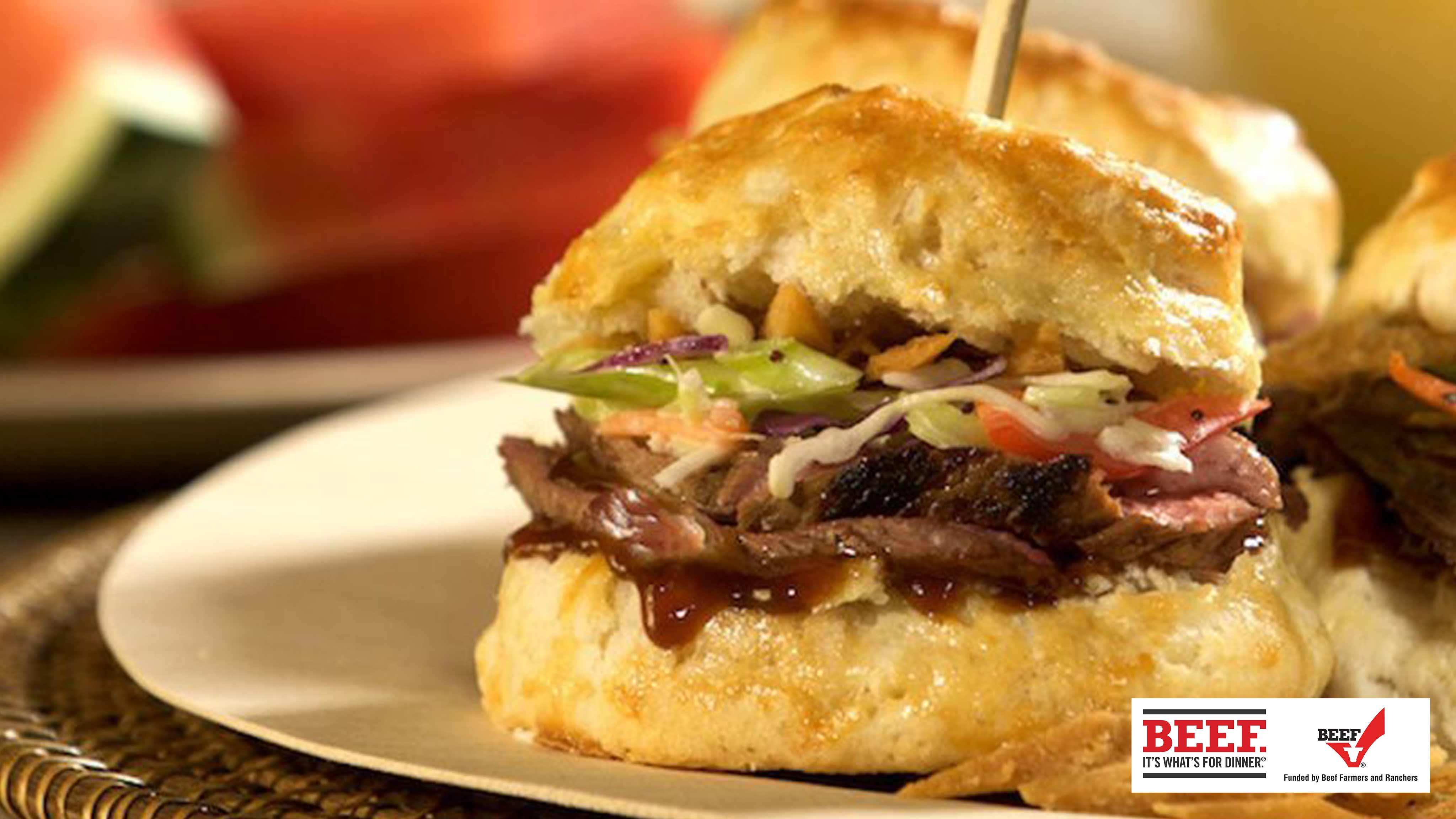 Image for Recipe BBQ Beef Biscuit Sliders