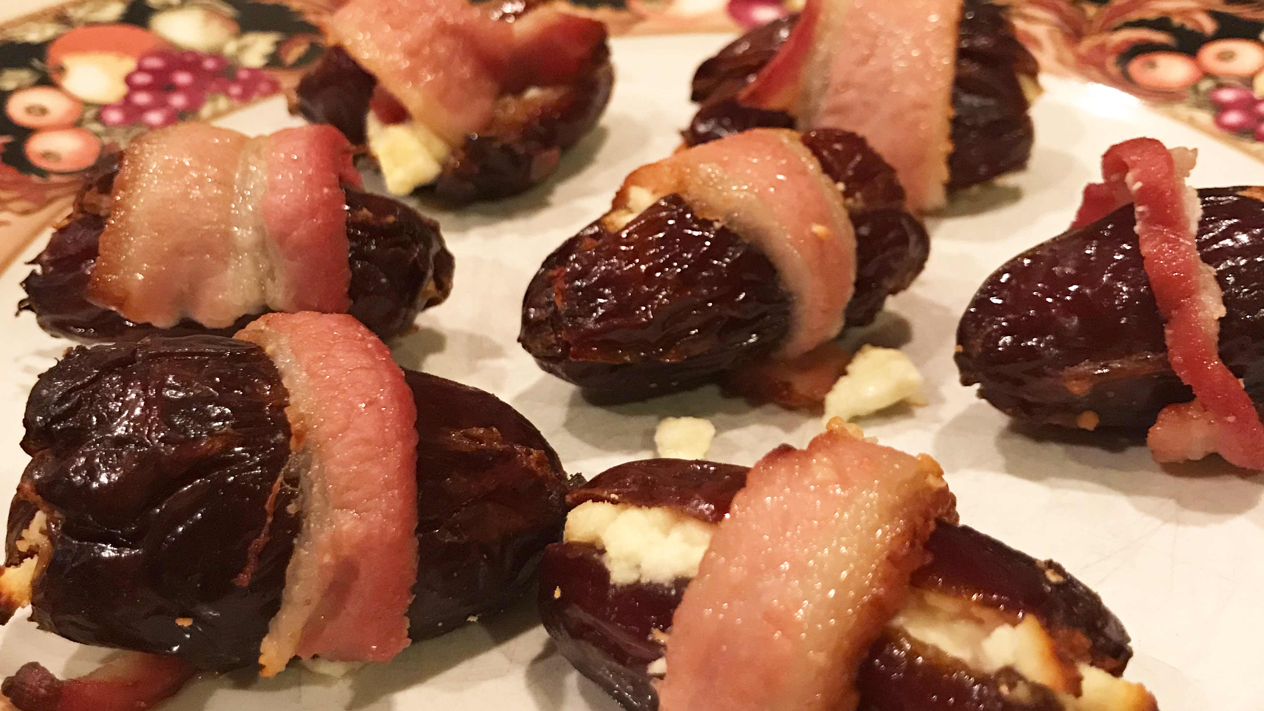 Image for Recipe Bacon Wrapped Dates Stuffed with Gorgonzola (or Feta)