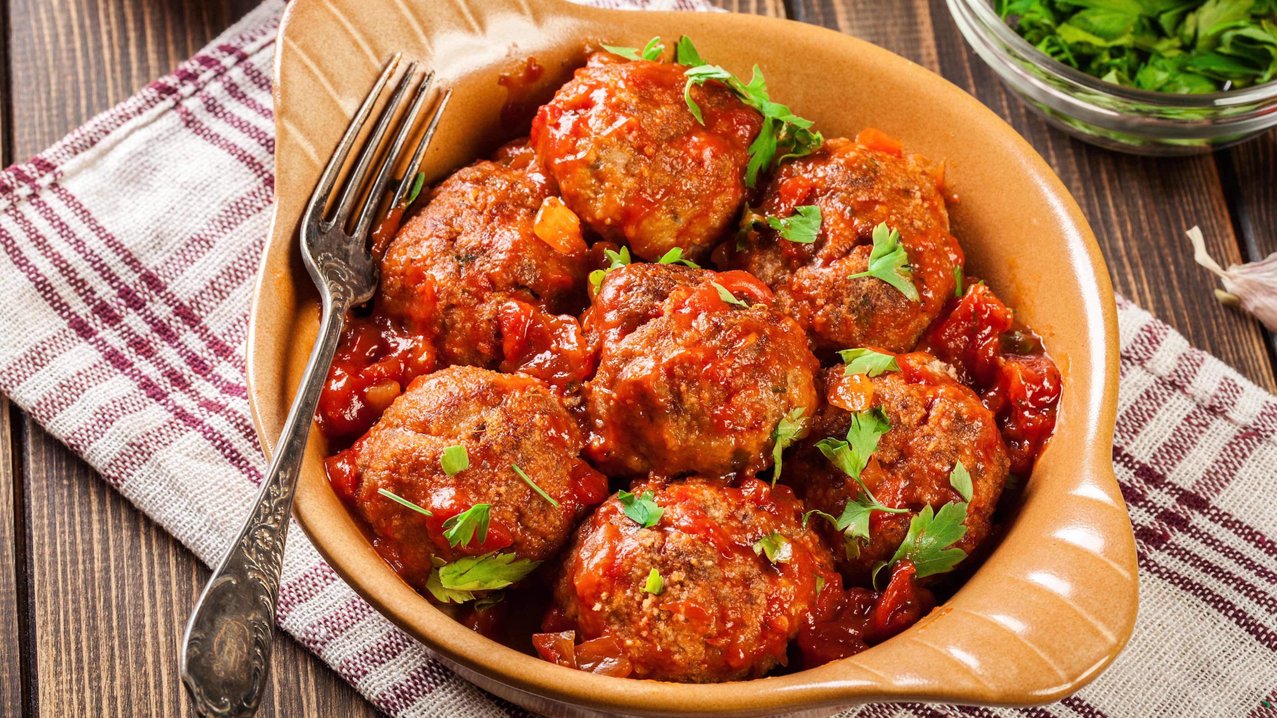 Image for Recipe Baked Meatballs in Tomato Herb Sauce