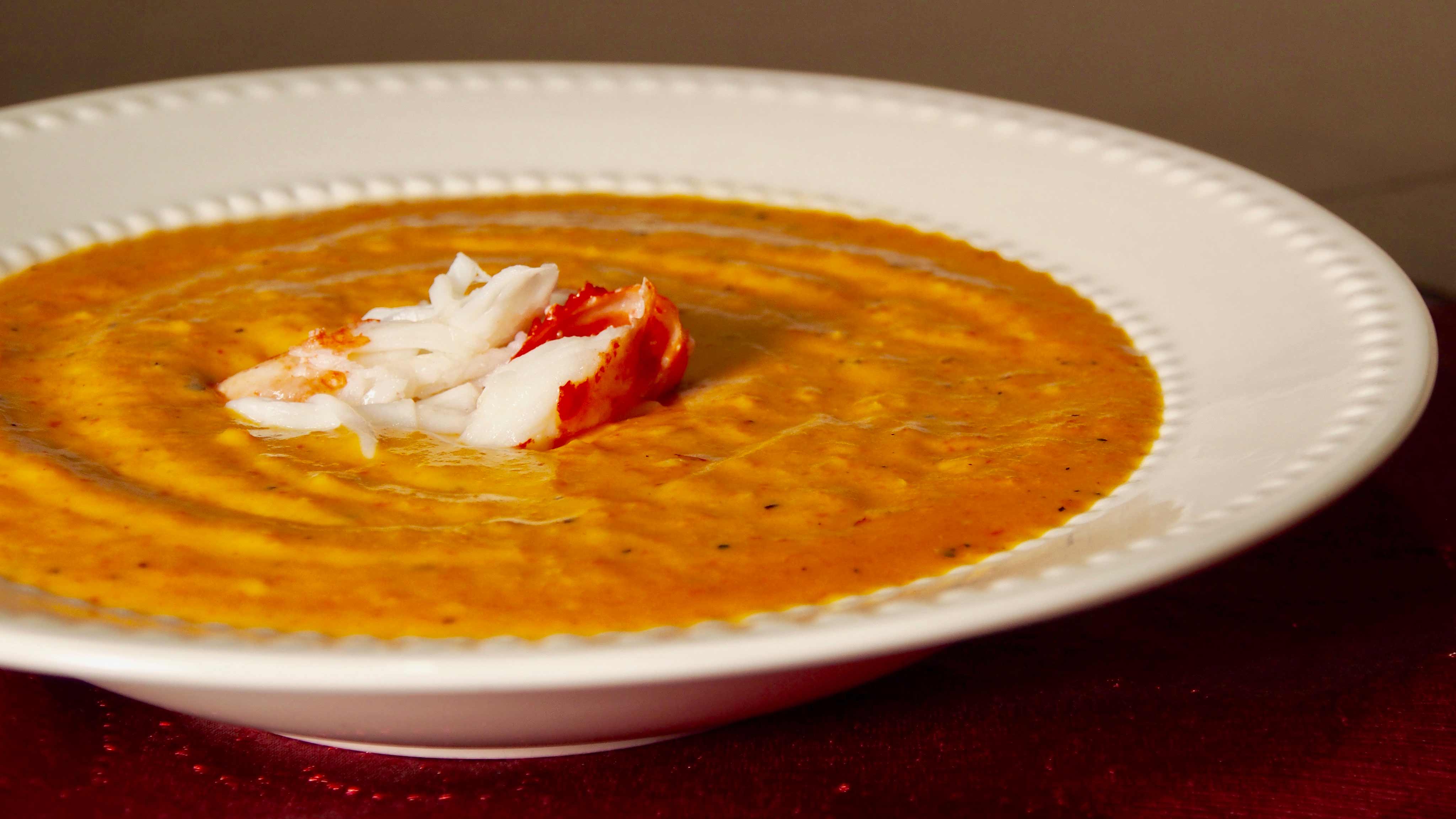 Image for Recipe Roasted Red Pepper and Crab Bisque