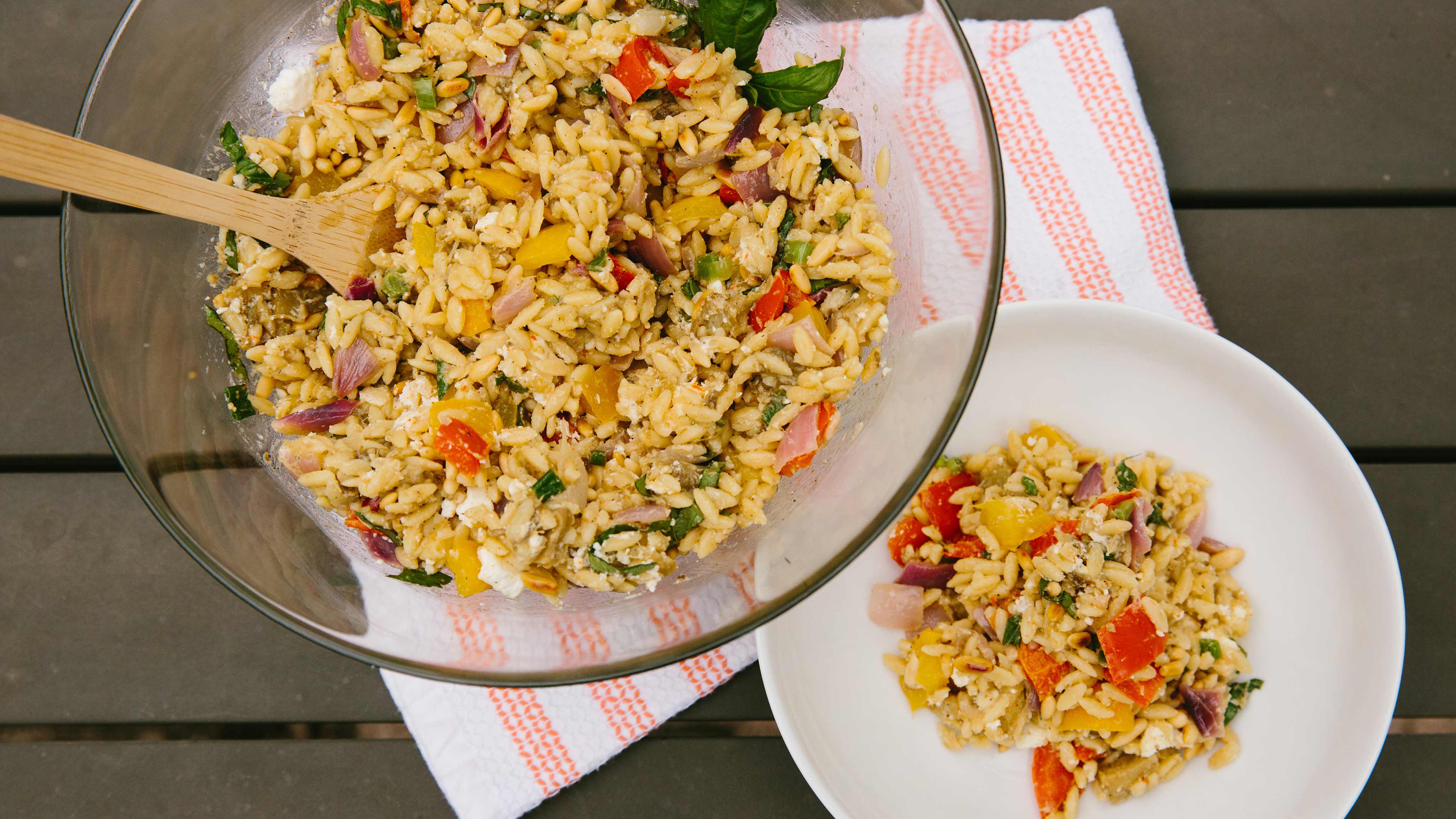 Lowe's Market - Recipe: Orzo Salad with Summer Roasted Vegetables ...