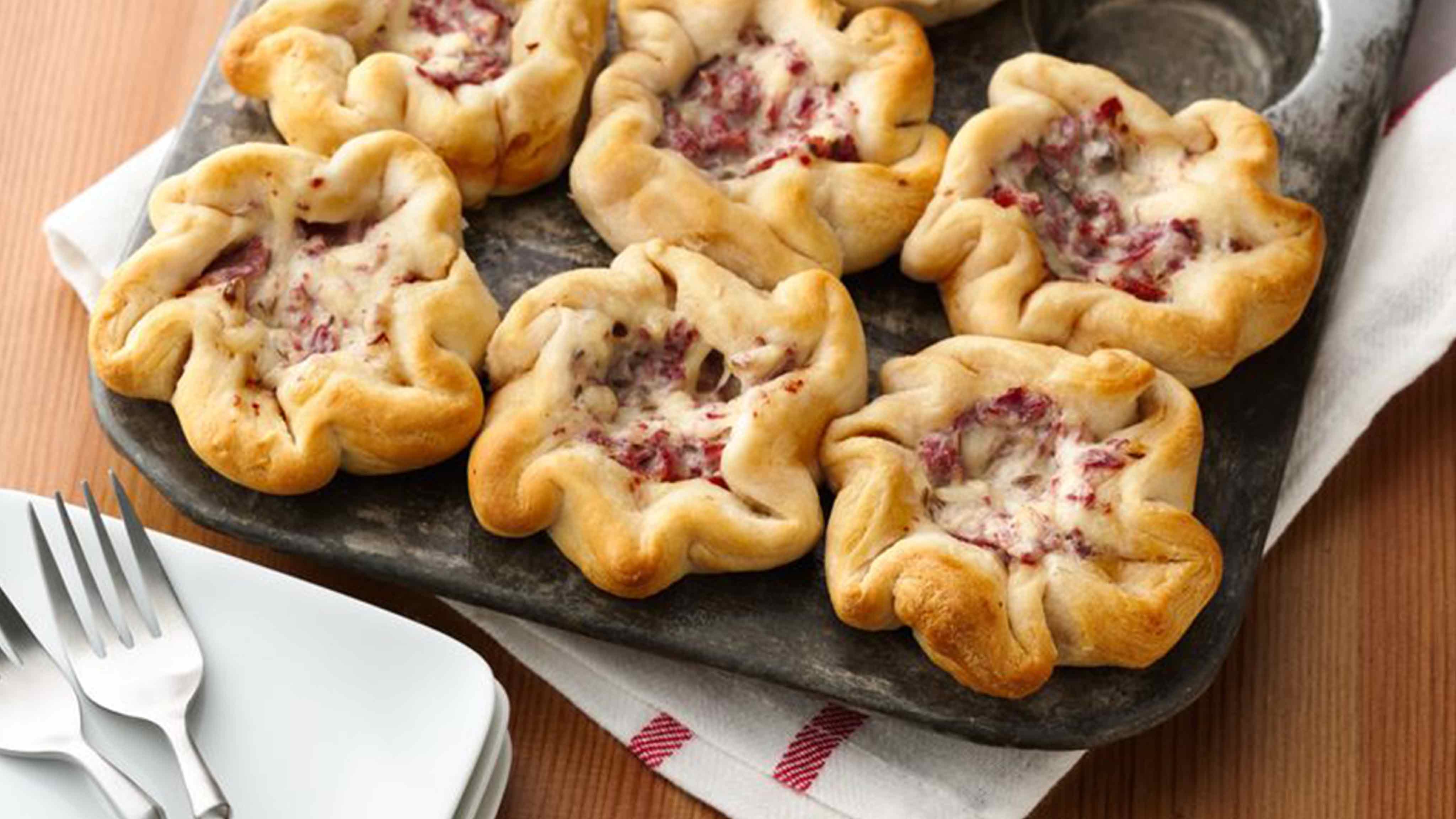 Image for Recipe Corned Beef and Swiss Mini Pot Pies