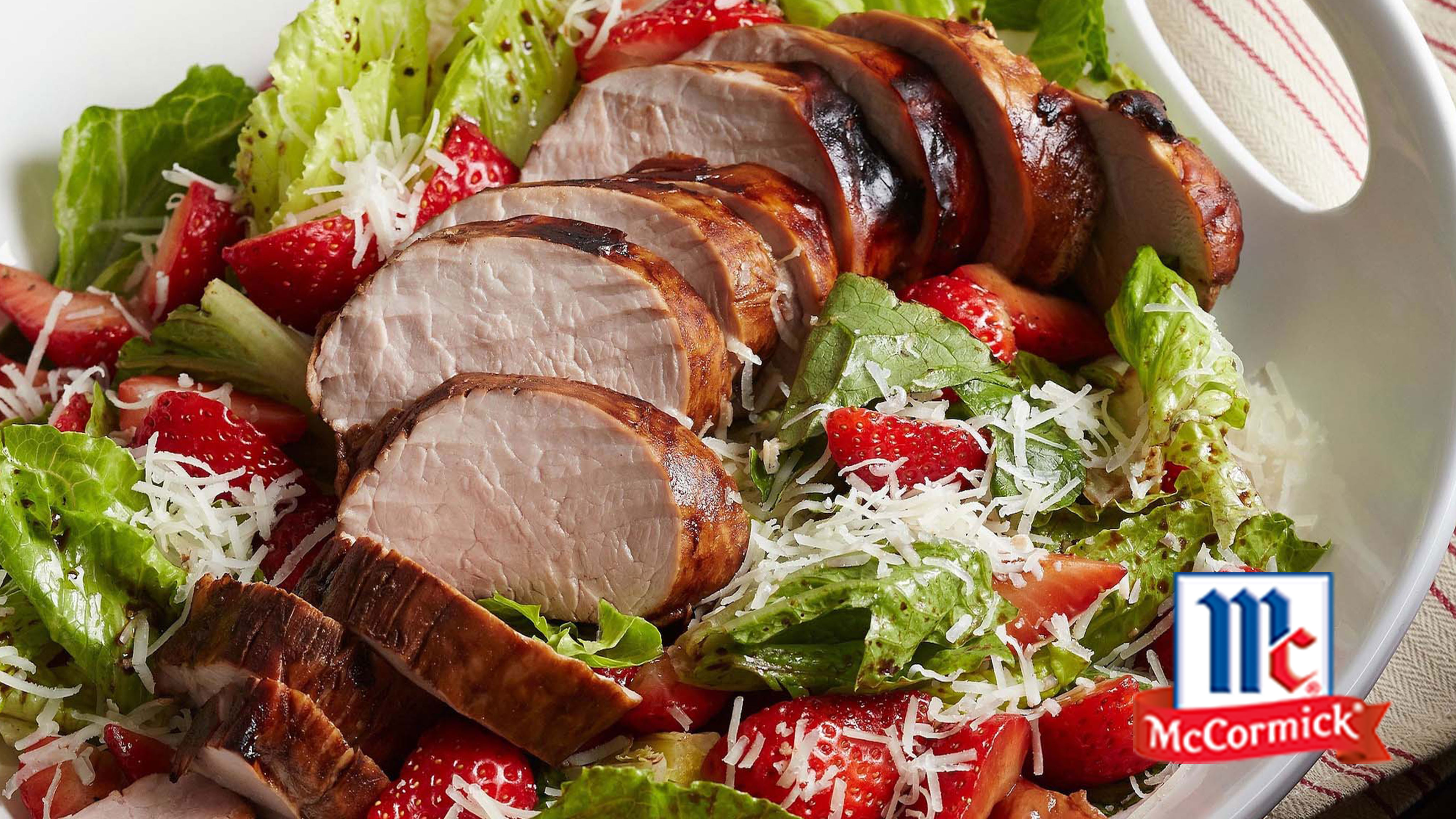 Image for Recipe Balsamic Pork and Strawberry Salad