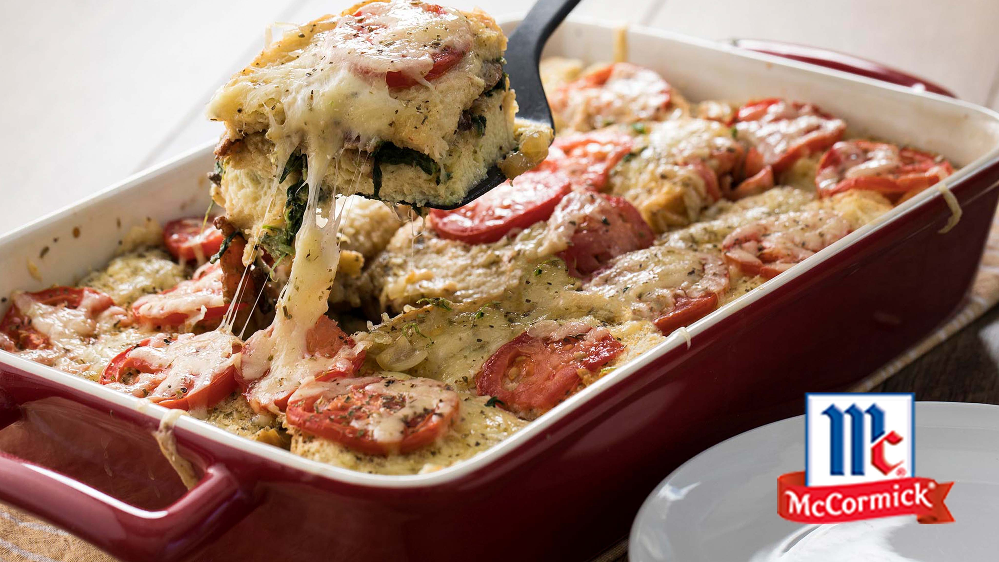 Image for Recipe Spinach, Bacon and Mushroom Casserole
