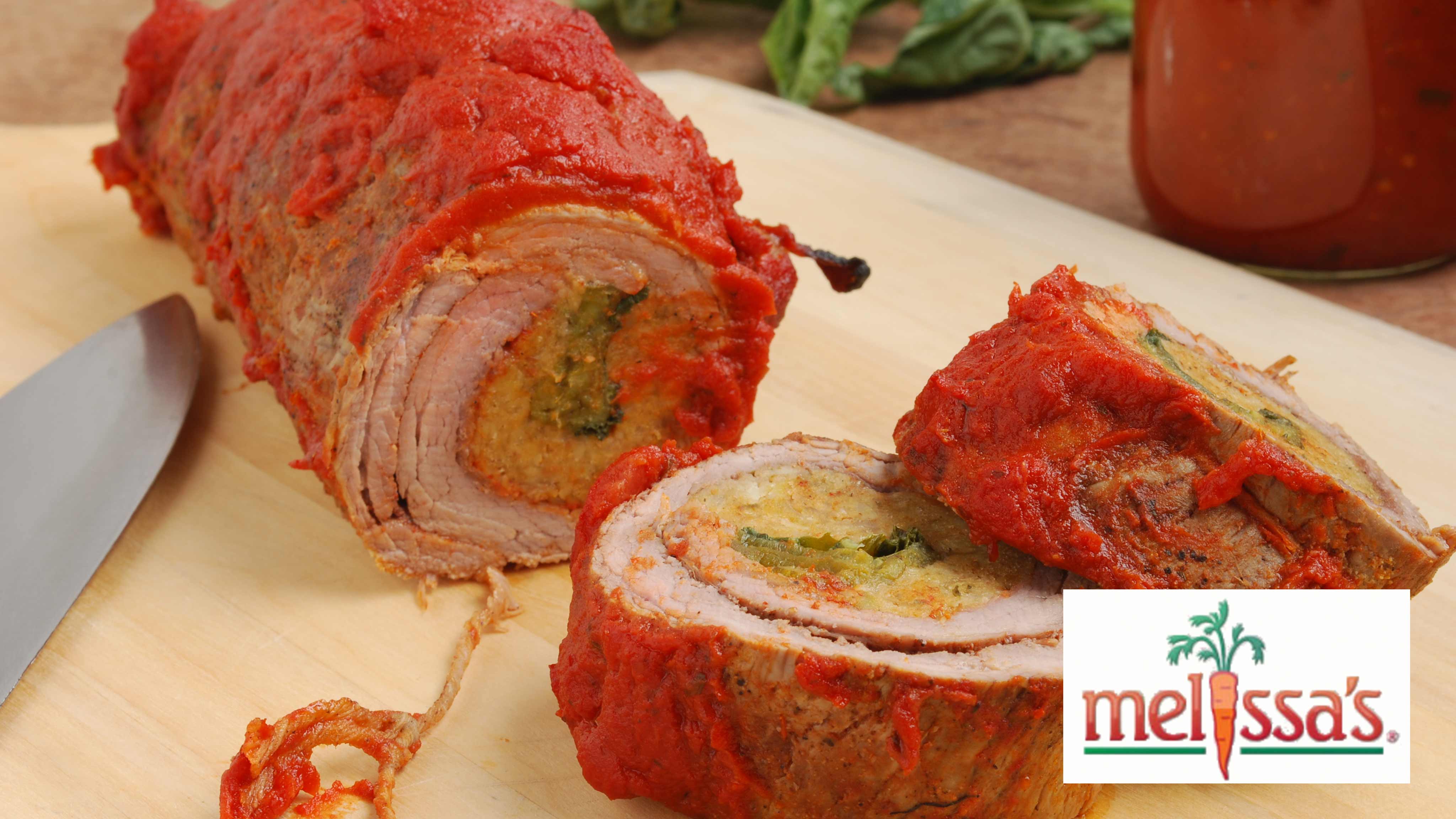 Image for Recipe Hatch Chile Braciole with Pasta Sauce