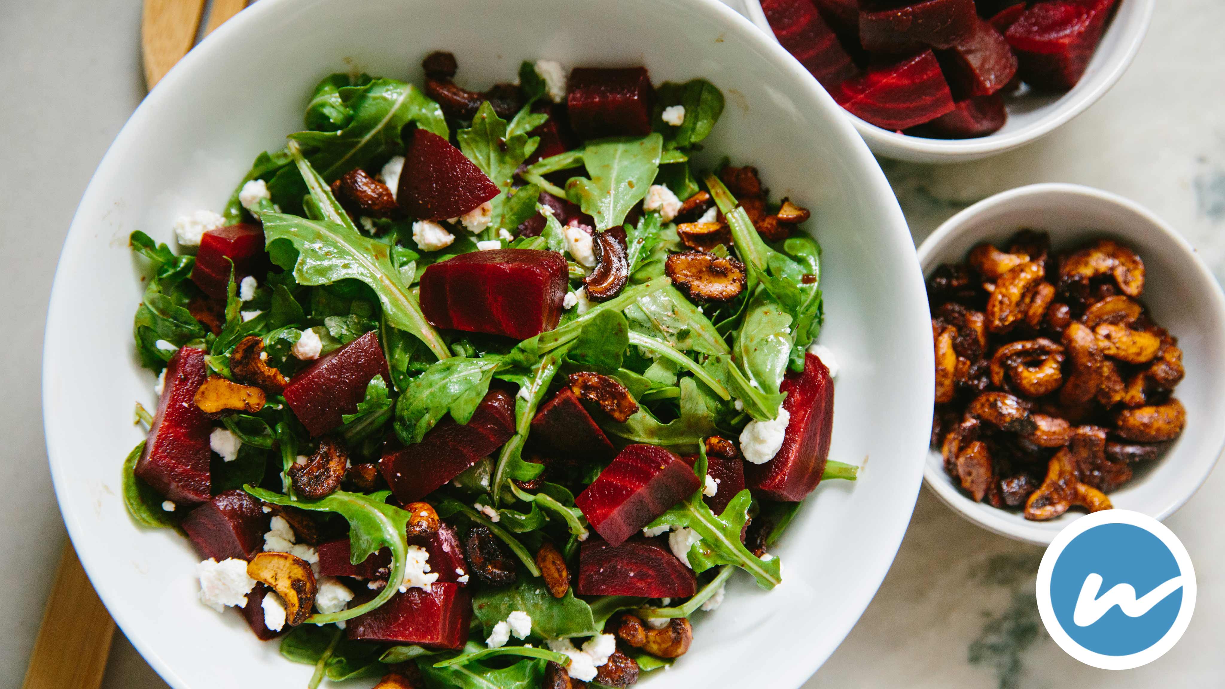 Image for Recipe Beet and Arugula Salad with Spiced Nuts