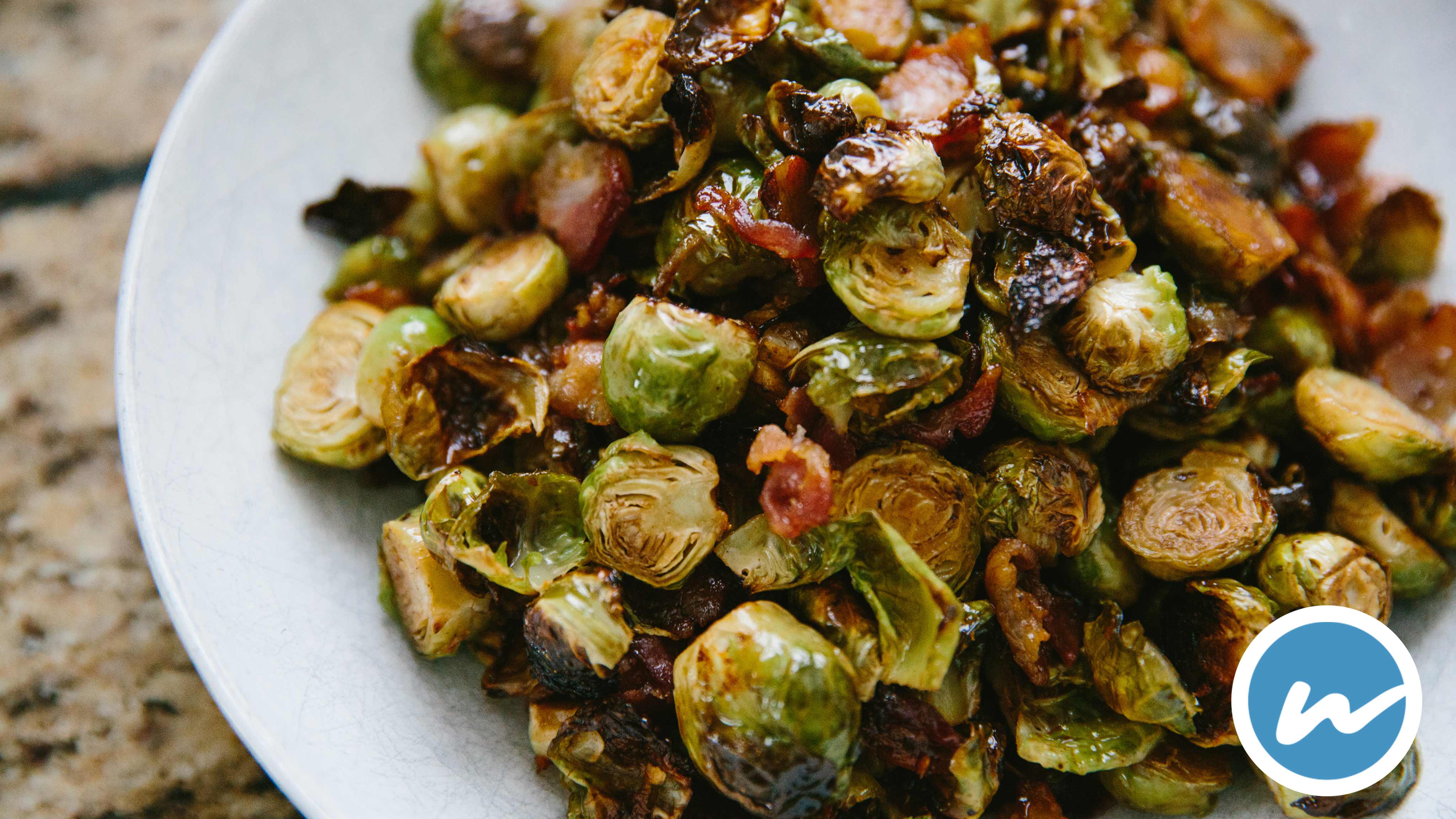 Image for Recipe Balsamic Roasted Bacon Brussels Sprouts
