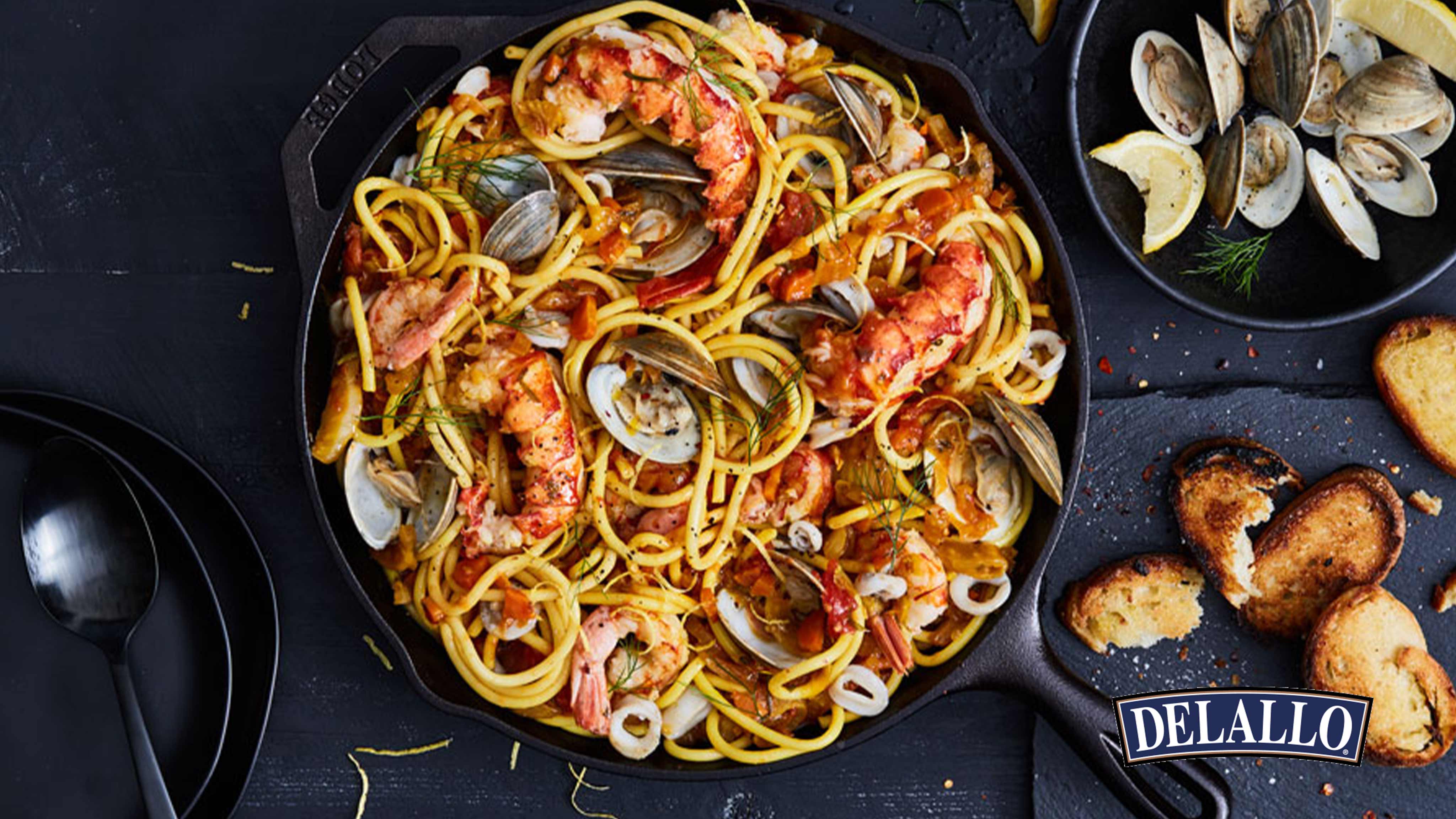 Image for Recipe Bucatini Seafood Pasta