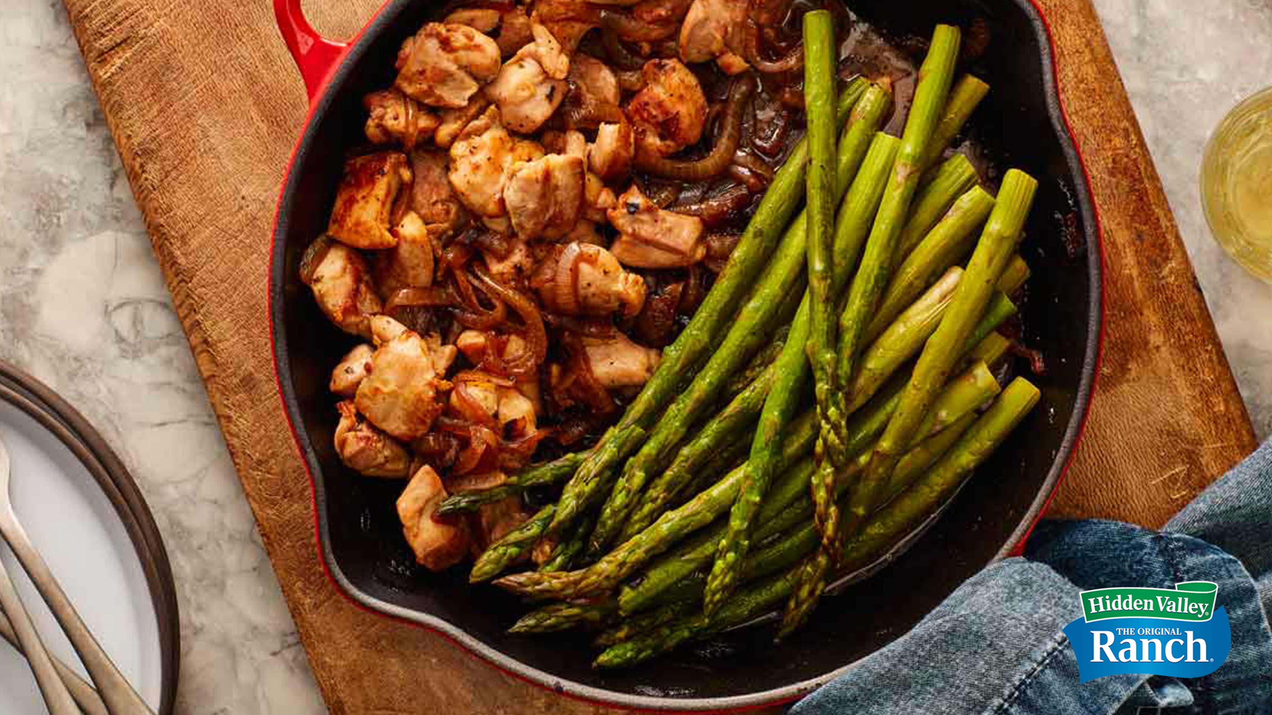 Image for Recipe One Pan Ranch Chicken and Asparagus
