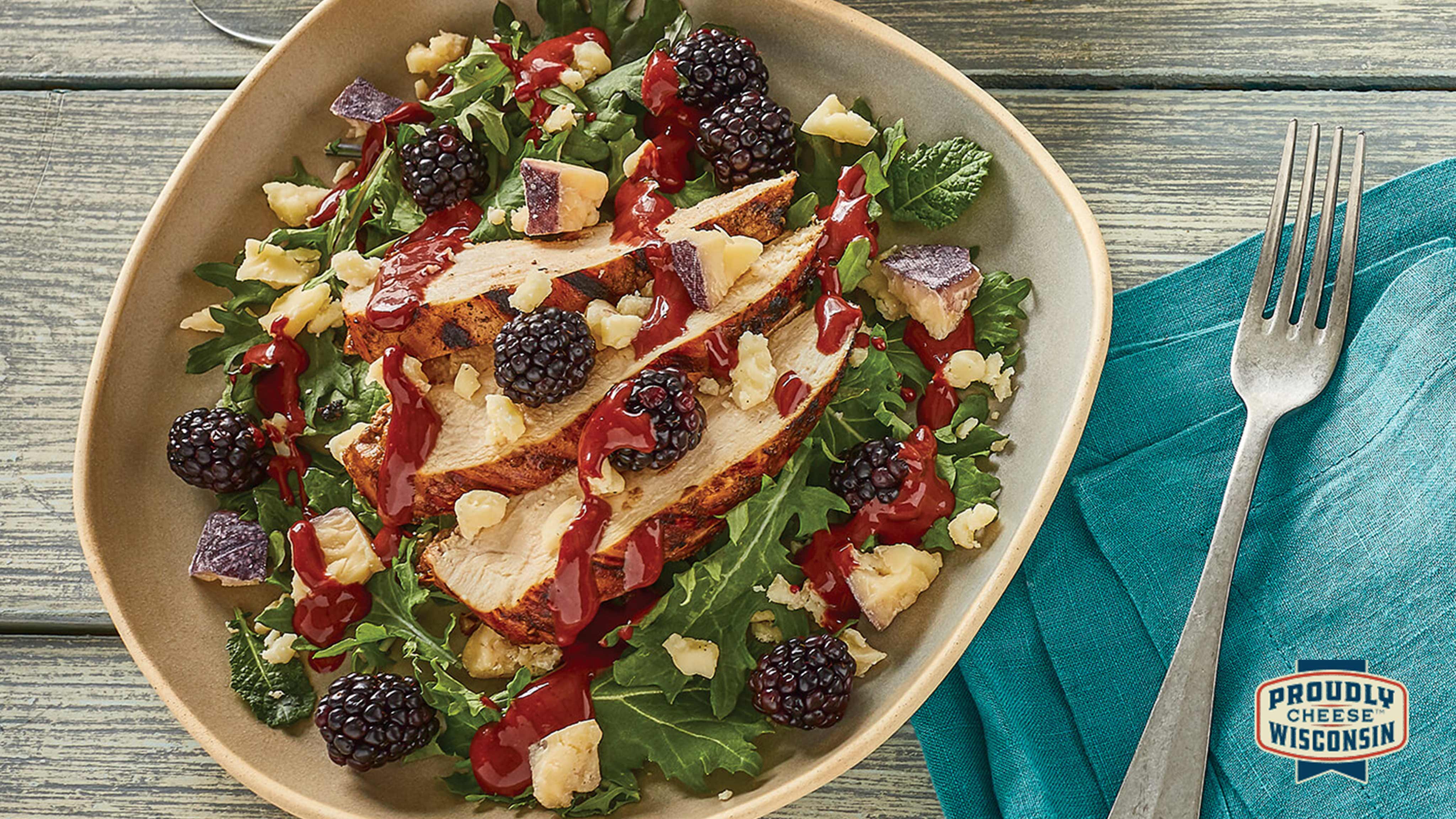 Image for Recipe Grilled Chicken Salad with Blackberry Vinaigrette