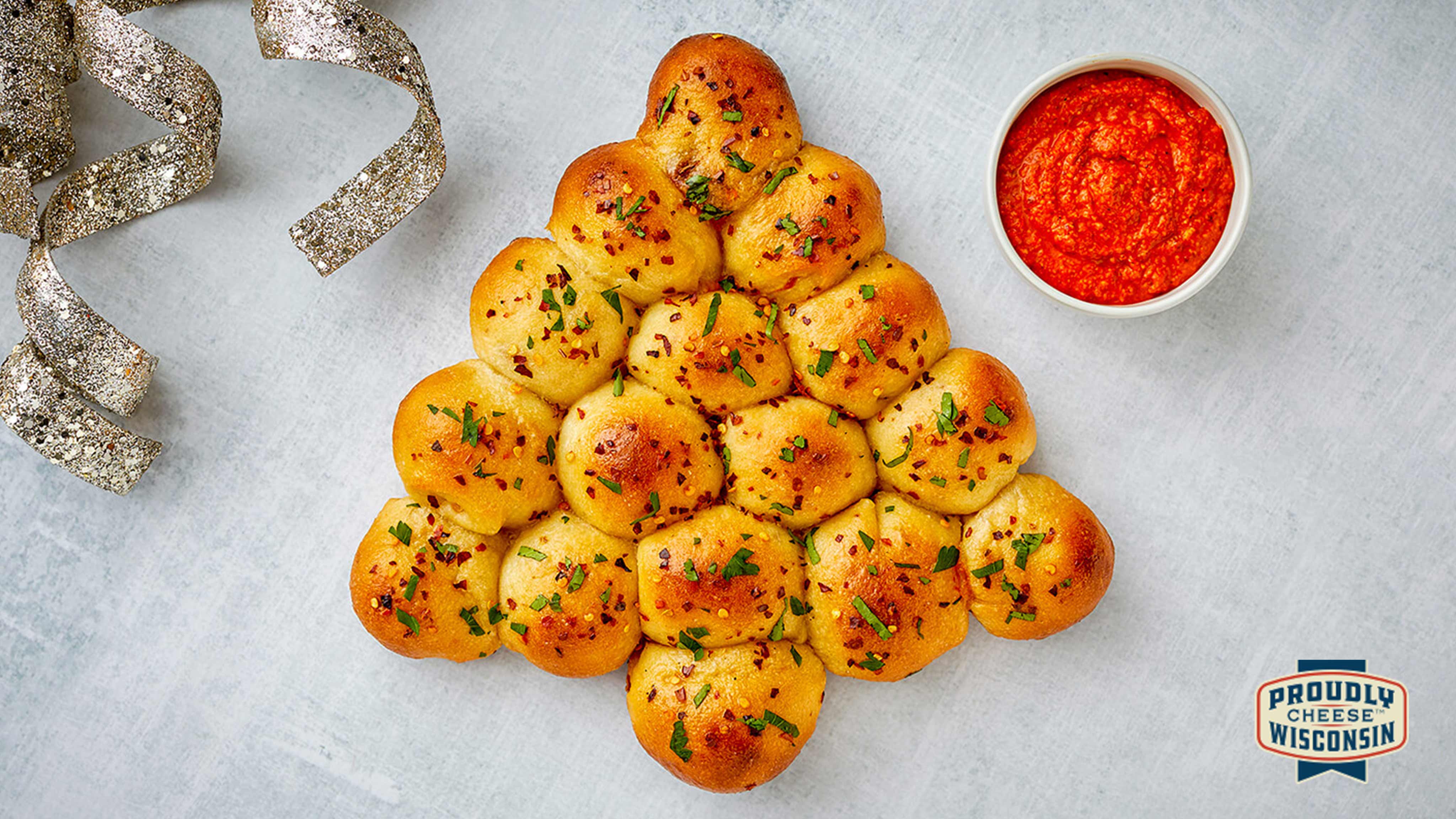 Image for Recipe Spicy Pull-Apart Christmas Tree Bread