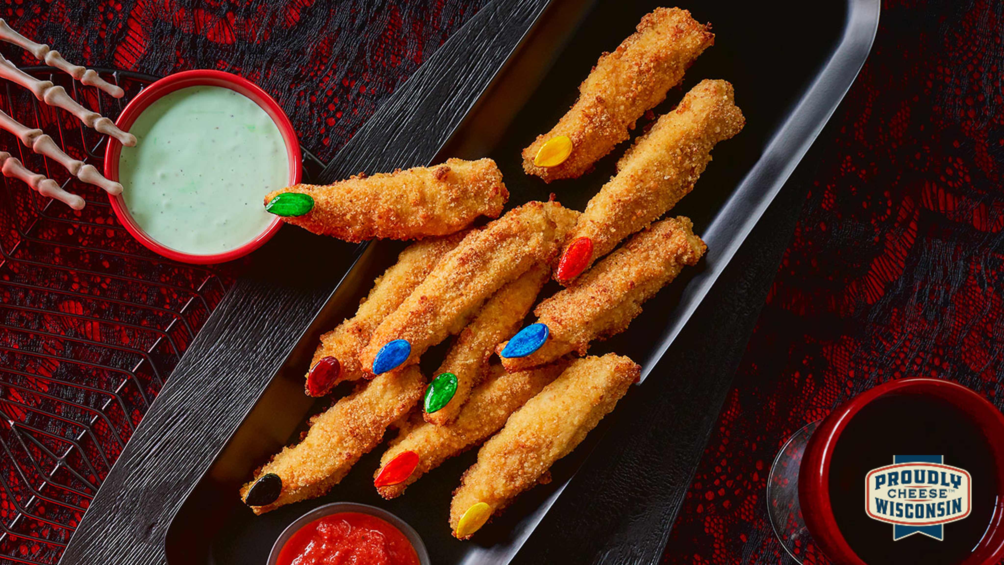 Image for Recipe Spooky Parmesan Chicken Fingers