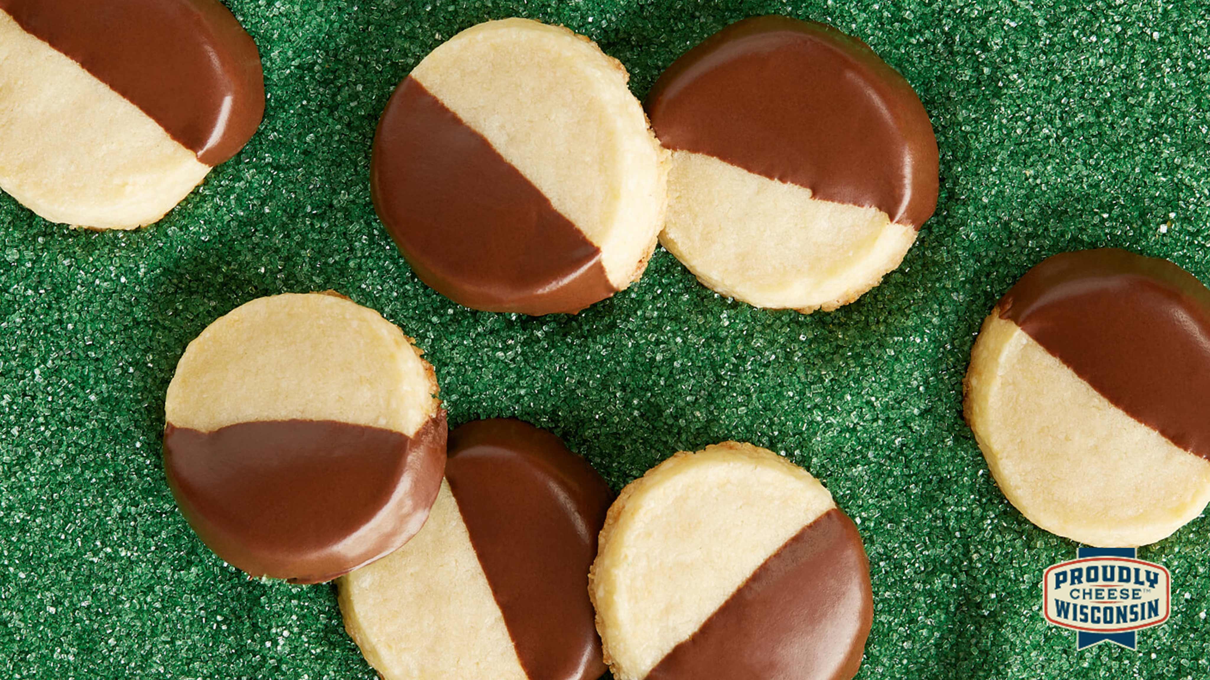Image for Recipe Chocolate Dipped Parmesan Shortbread Cookies