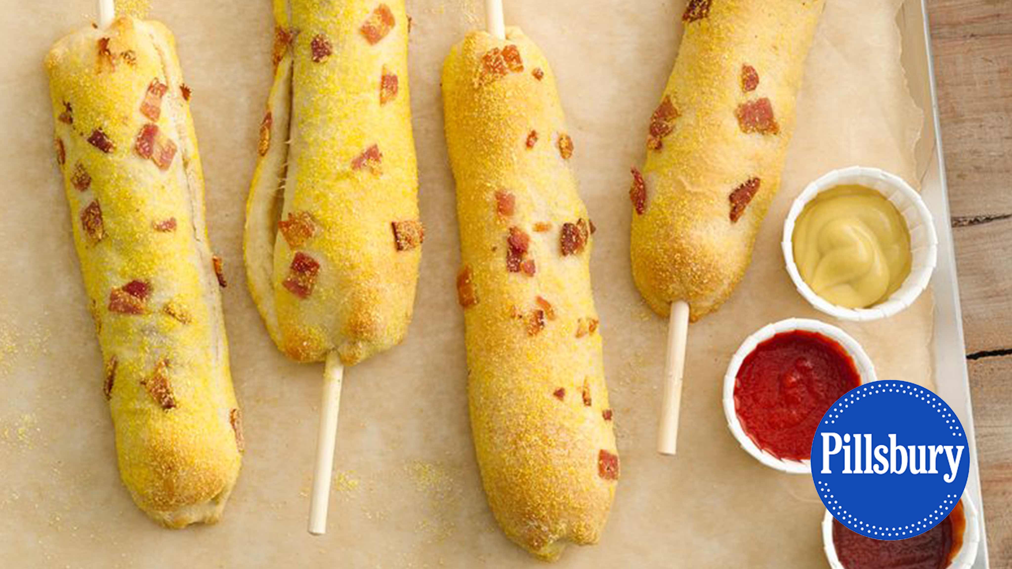Image for Recipe Double-Bacon Crescent Corn Dogs