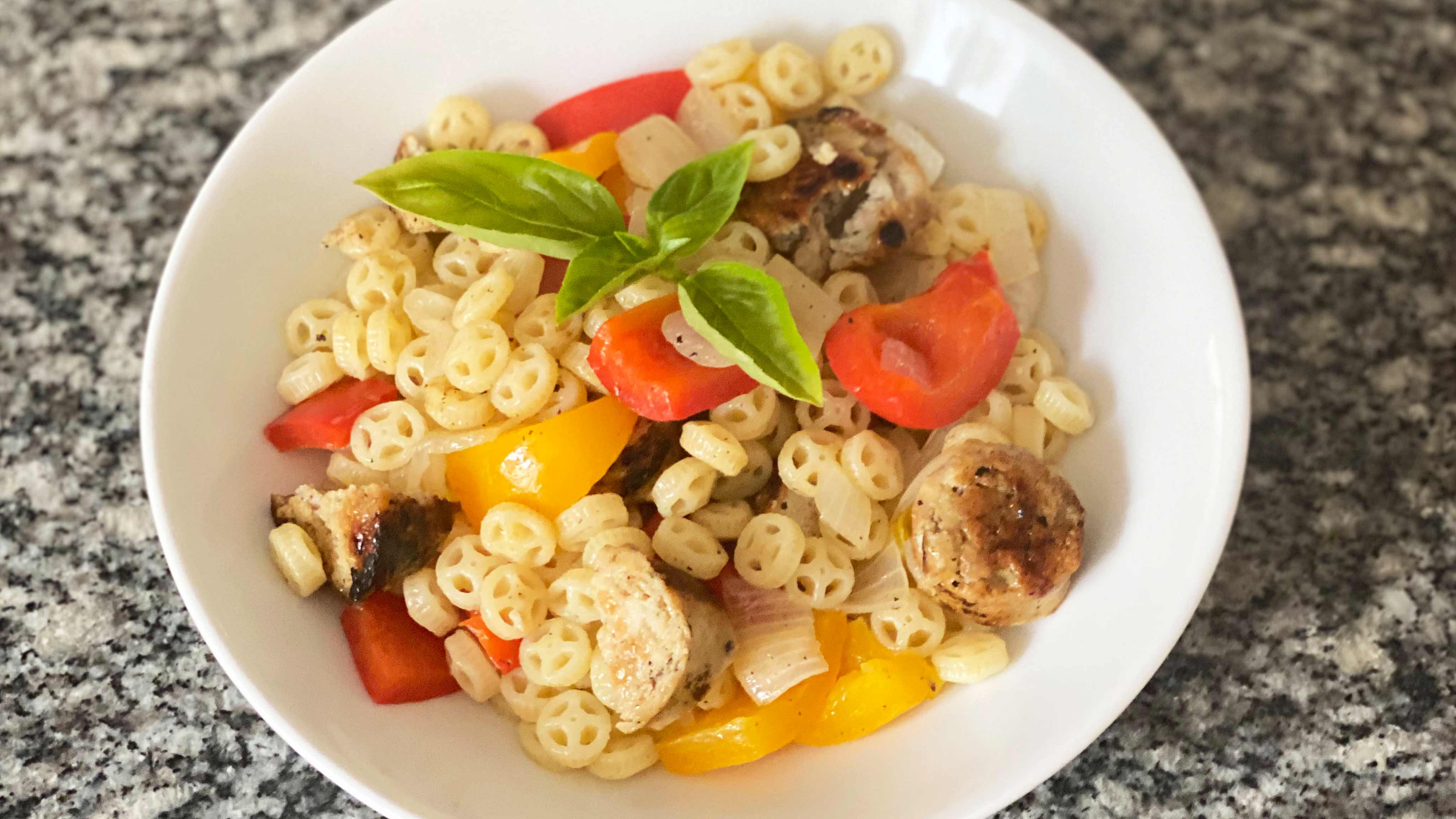 Image for Recipe Italian Sausage, Peppers and Onions Pasta