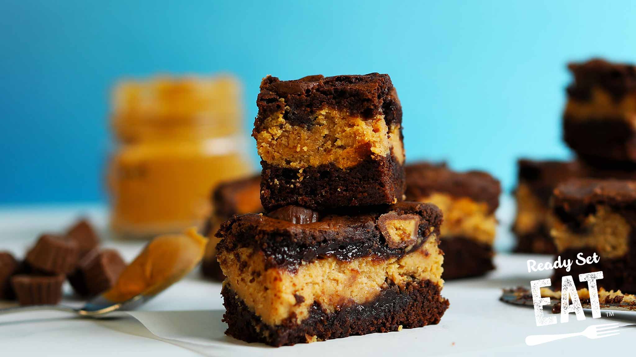 Image for Recipe Peanut Butter Cheesecake Brownies