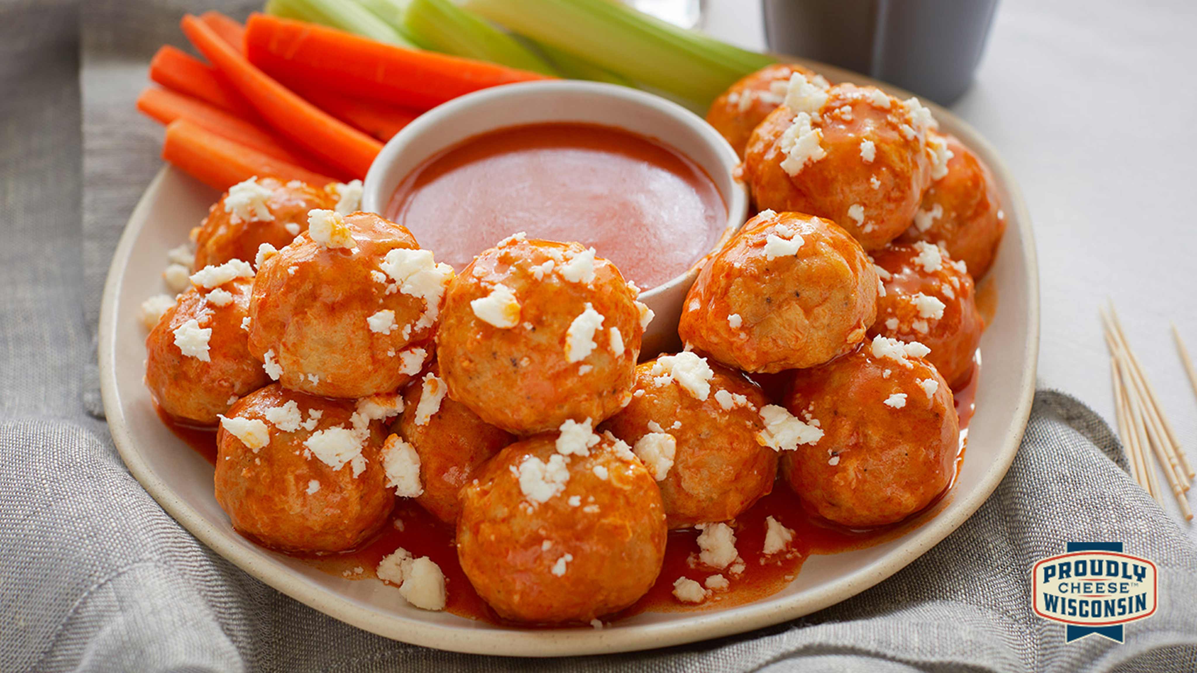 Image for Recipe Buffalo Chicken Meatballs