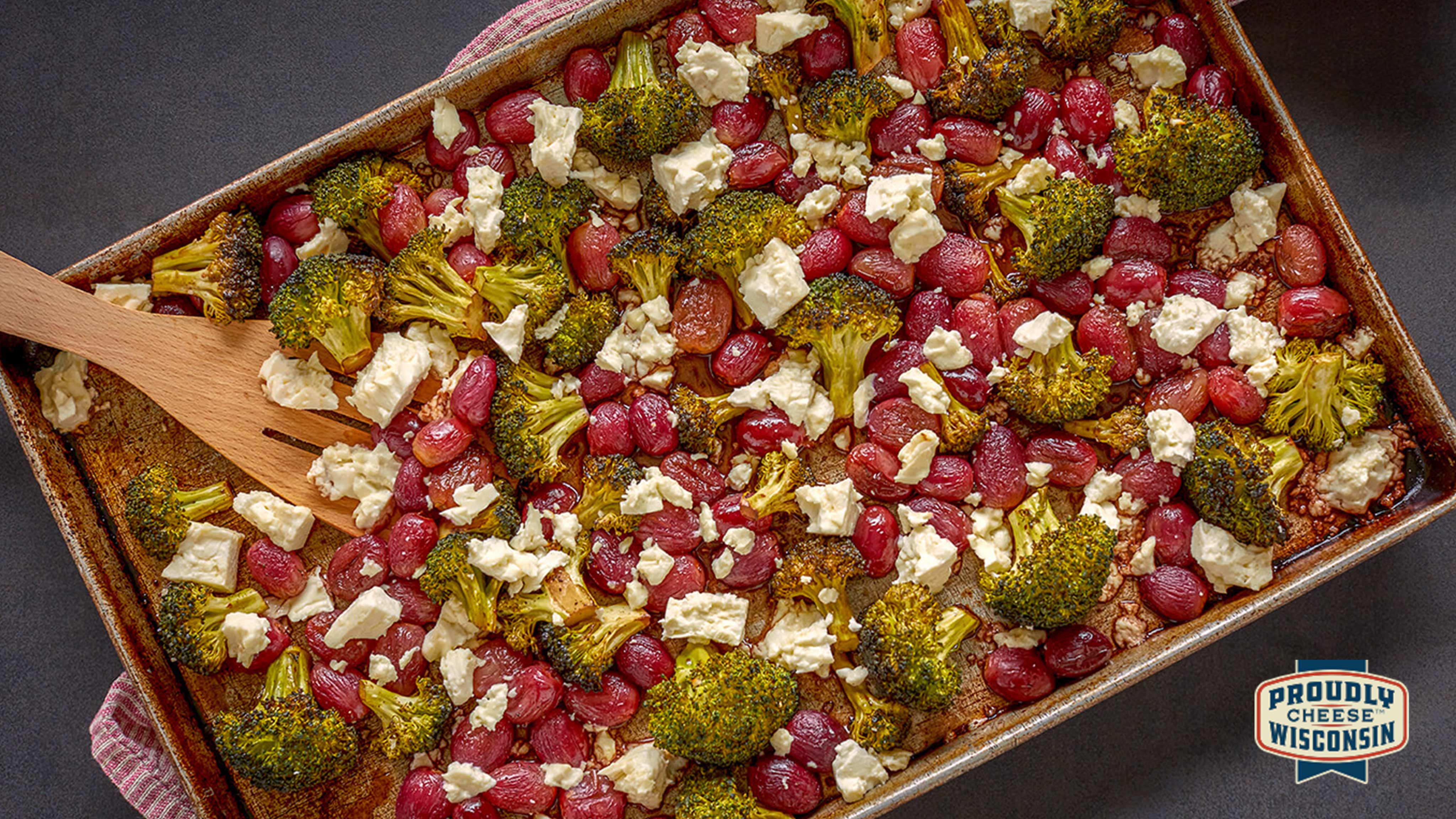 Image for Recipe Roasted Grapes and Broccoli with Feta