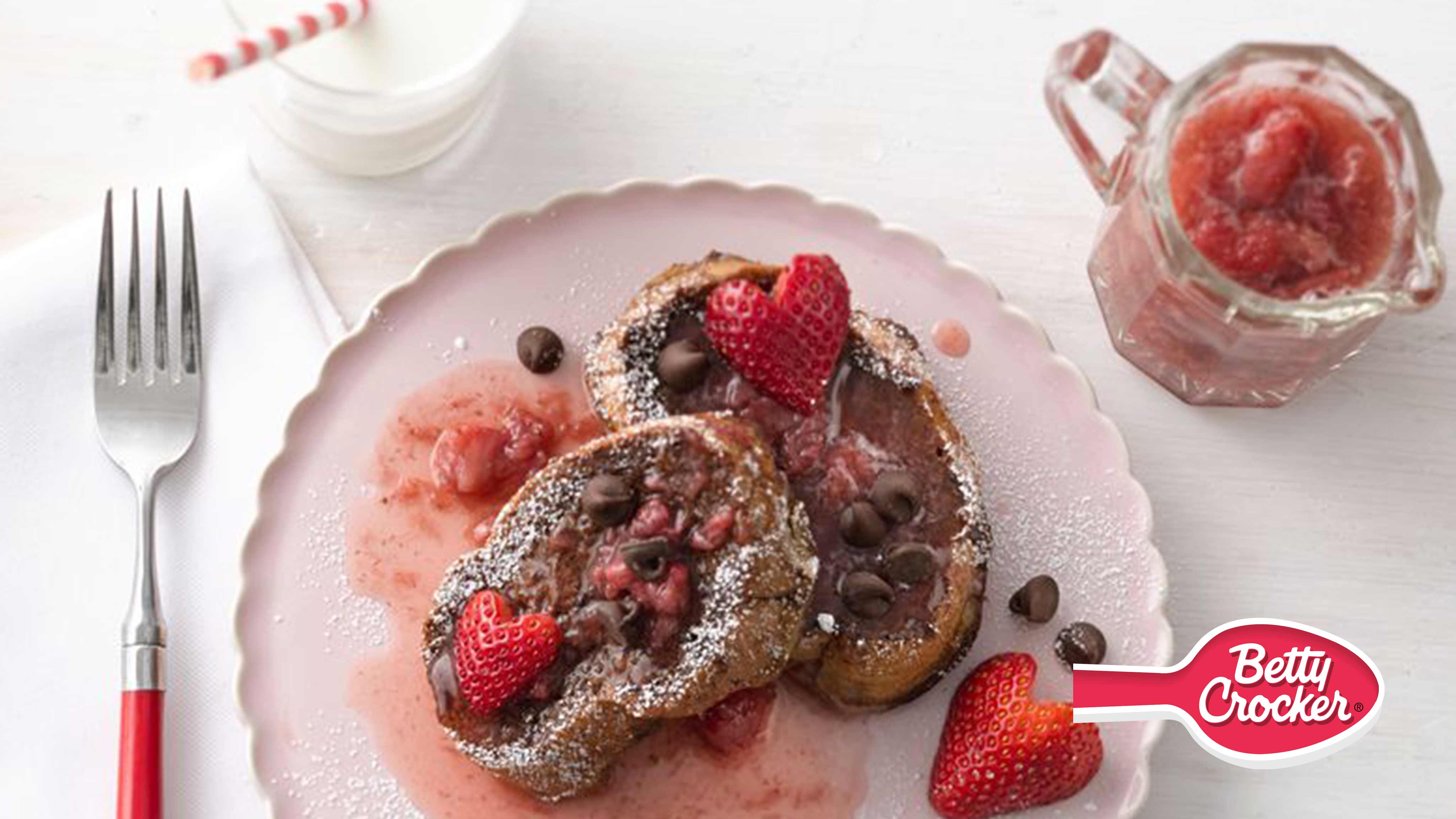 Image for Recipe Chocolate French Toast with Strawberry Syrup