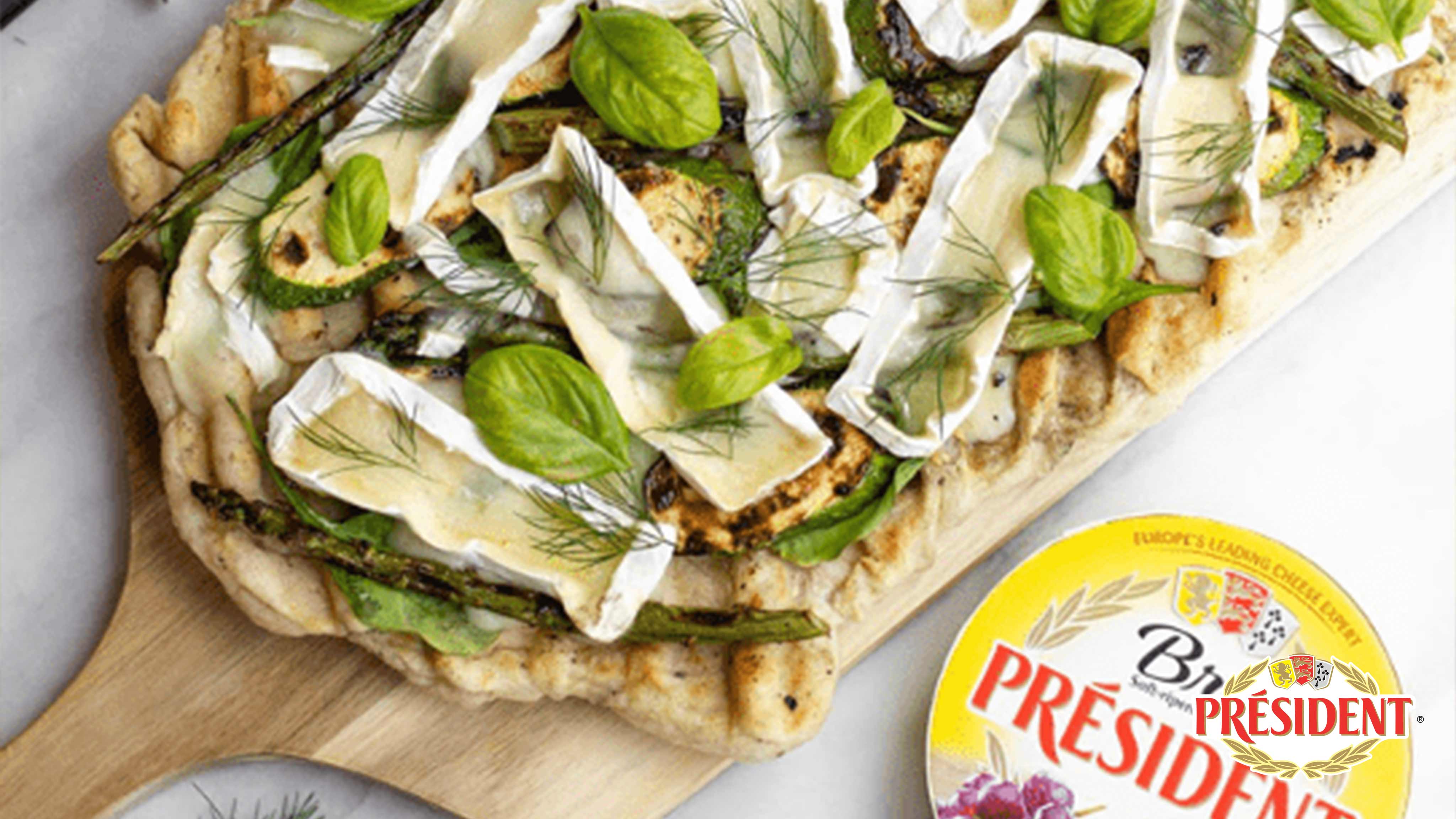 Image for Recipe President® Brie Farmers Market Grilled Pizza