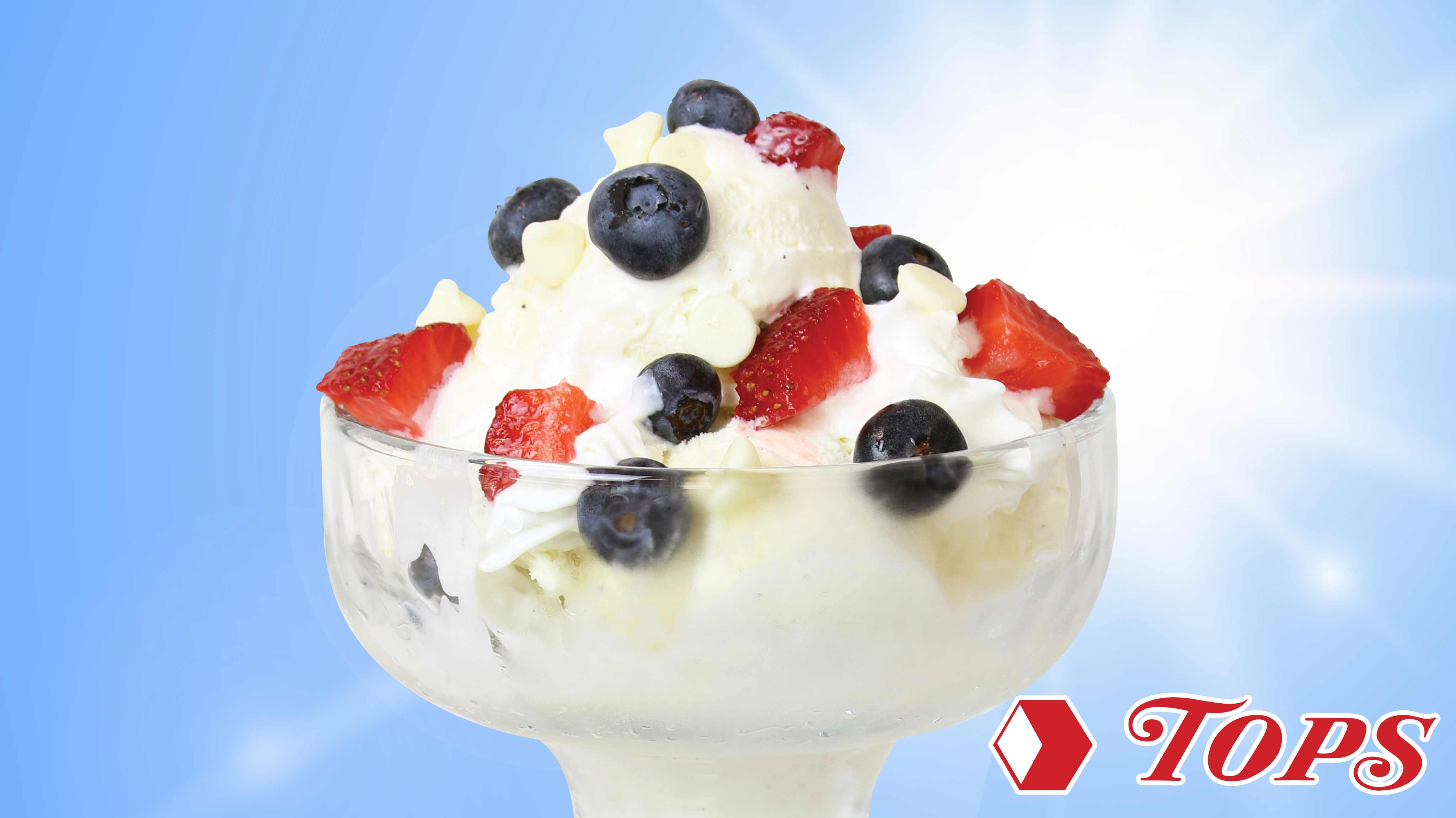 Image for Recipe Red, White and Blue Sundae Explosion