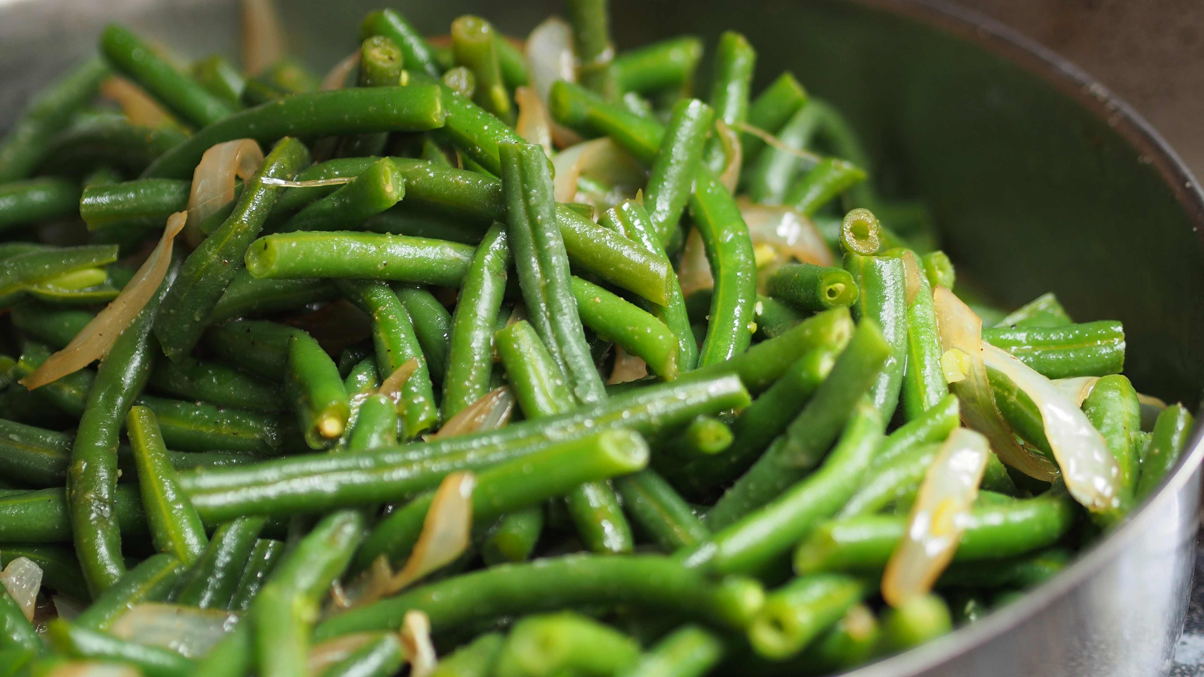 Image for Recipe Sauteed Green Beans and Onions with Soy Butter Sauce