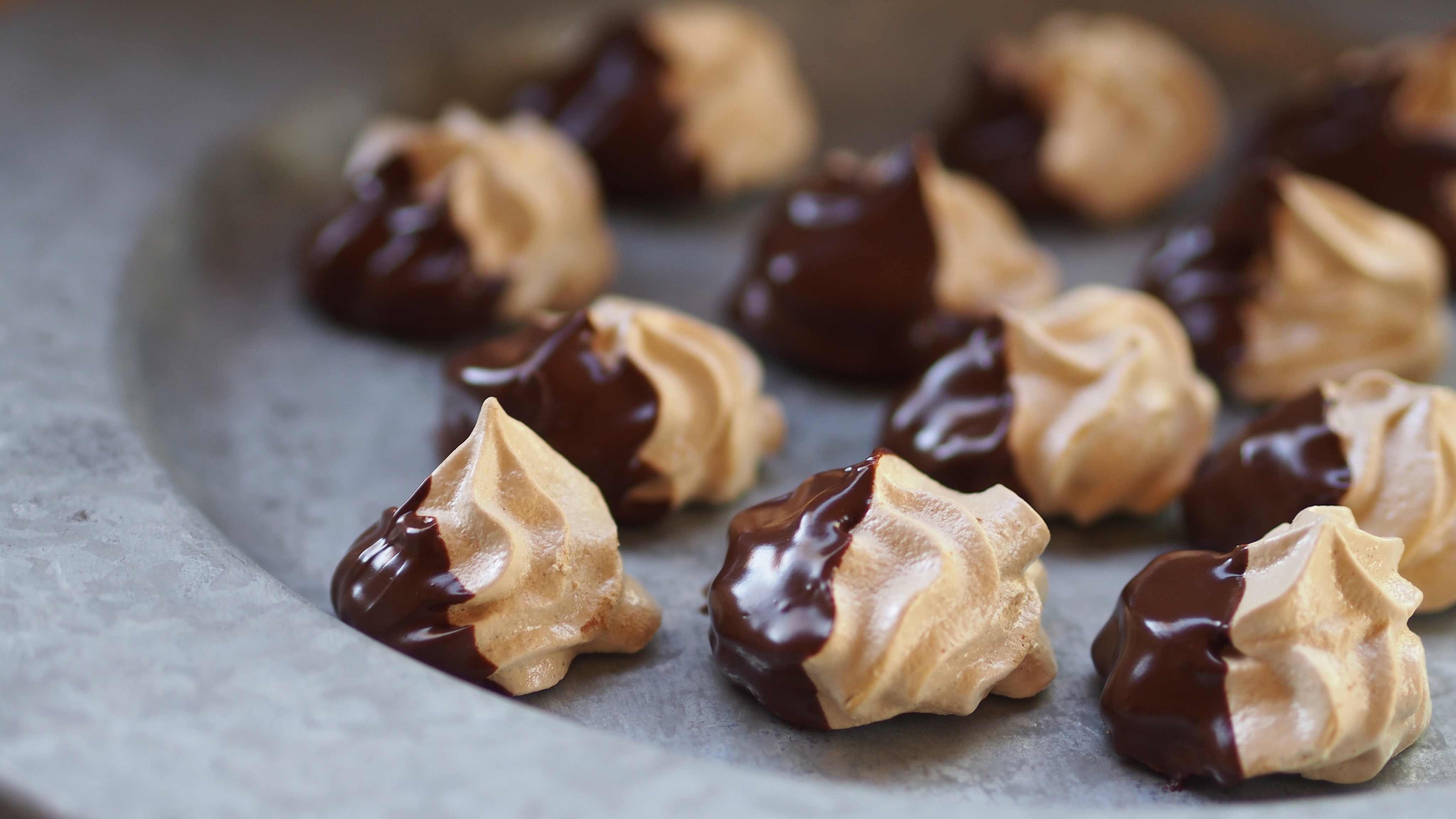 Food King Cost Plus Recipe Chocolate Dipped Espresso Meringues