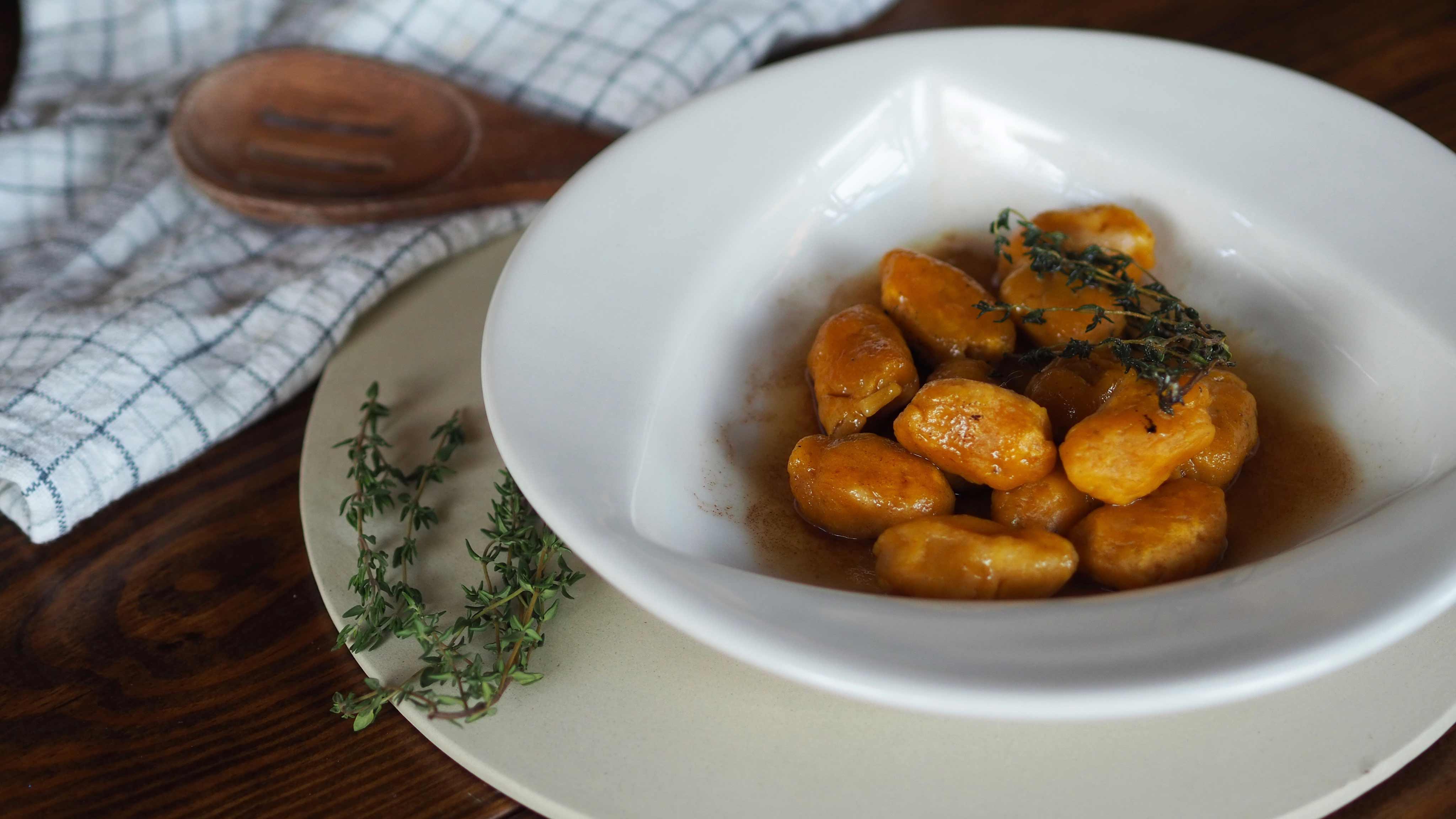 Image for Recipe Pumpkin Gnocchi with Thyme-Vanilla Bean Butter Sauce